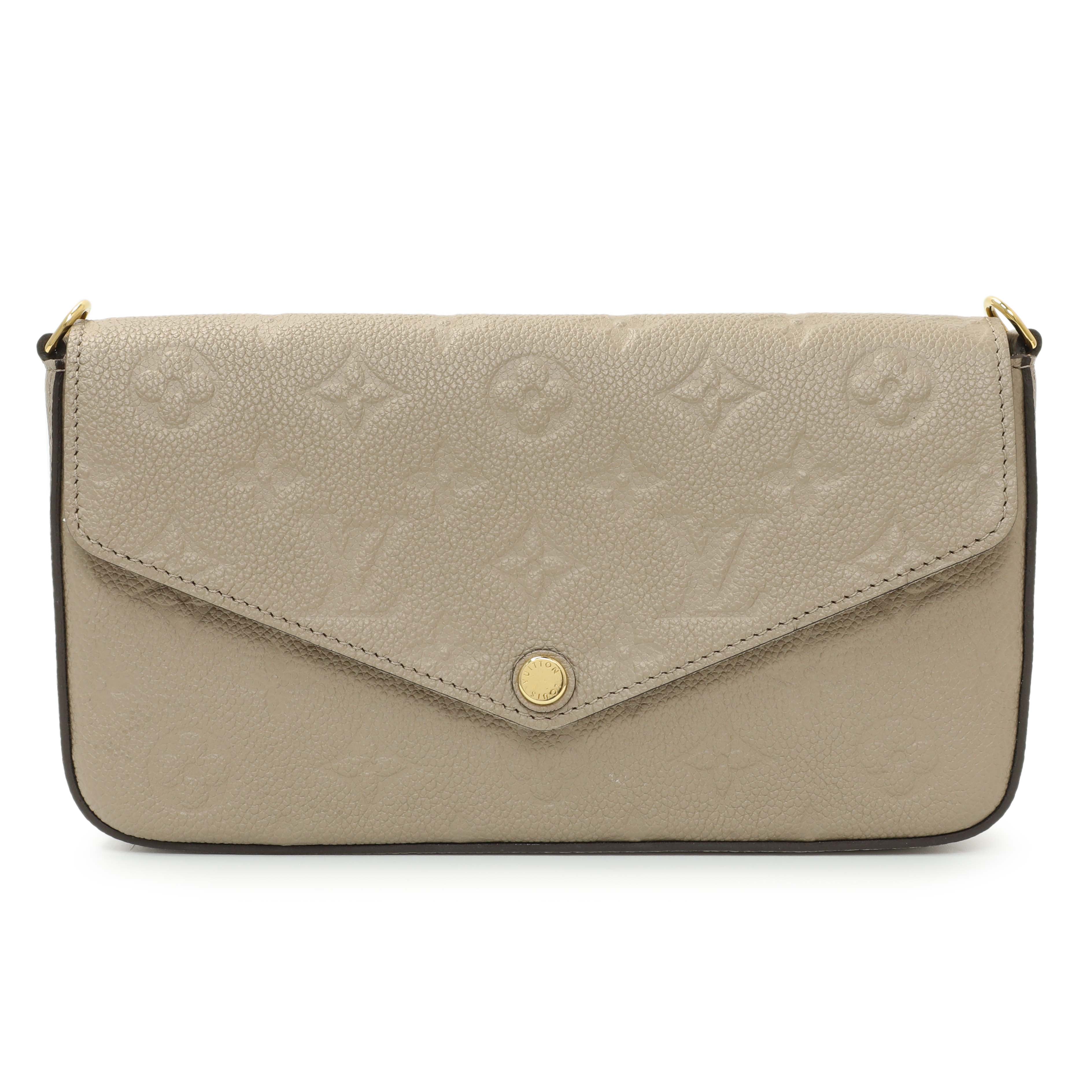 Louis Vuitton Tourterelle Empreinte Pochette Felicie Chain Wallet