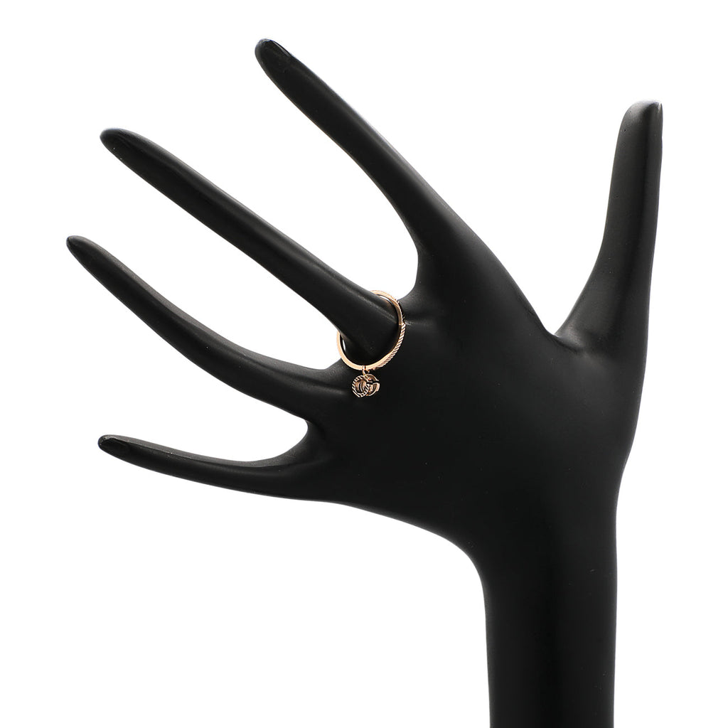 Gucci 18K Rose Gold GG Running Charm Ring