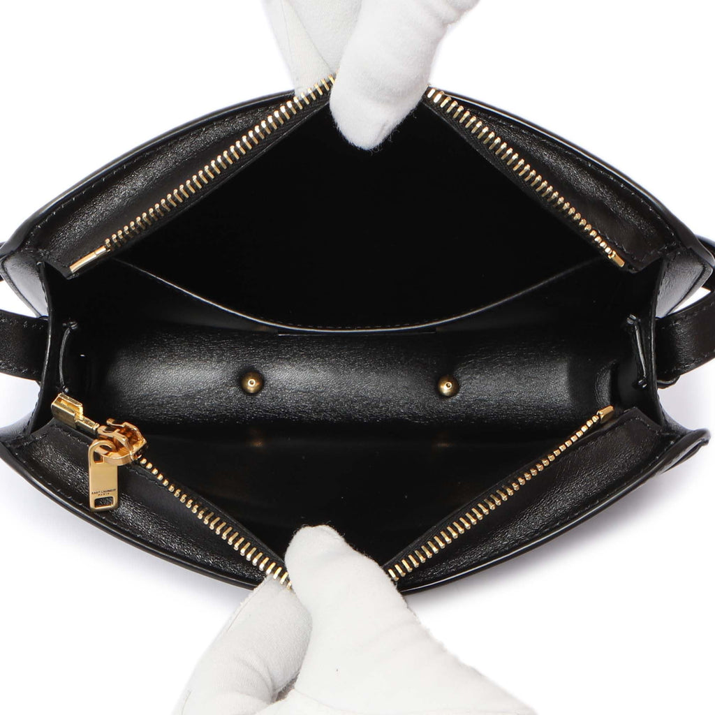 Saint Laurent Black Calfskin Reverse Satchel