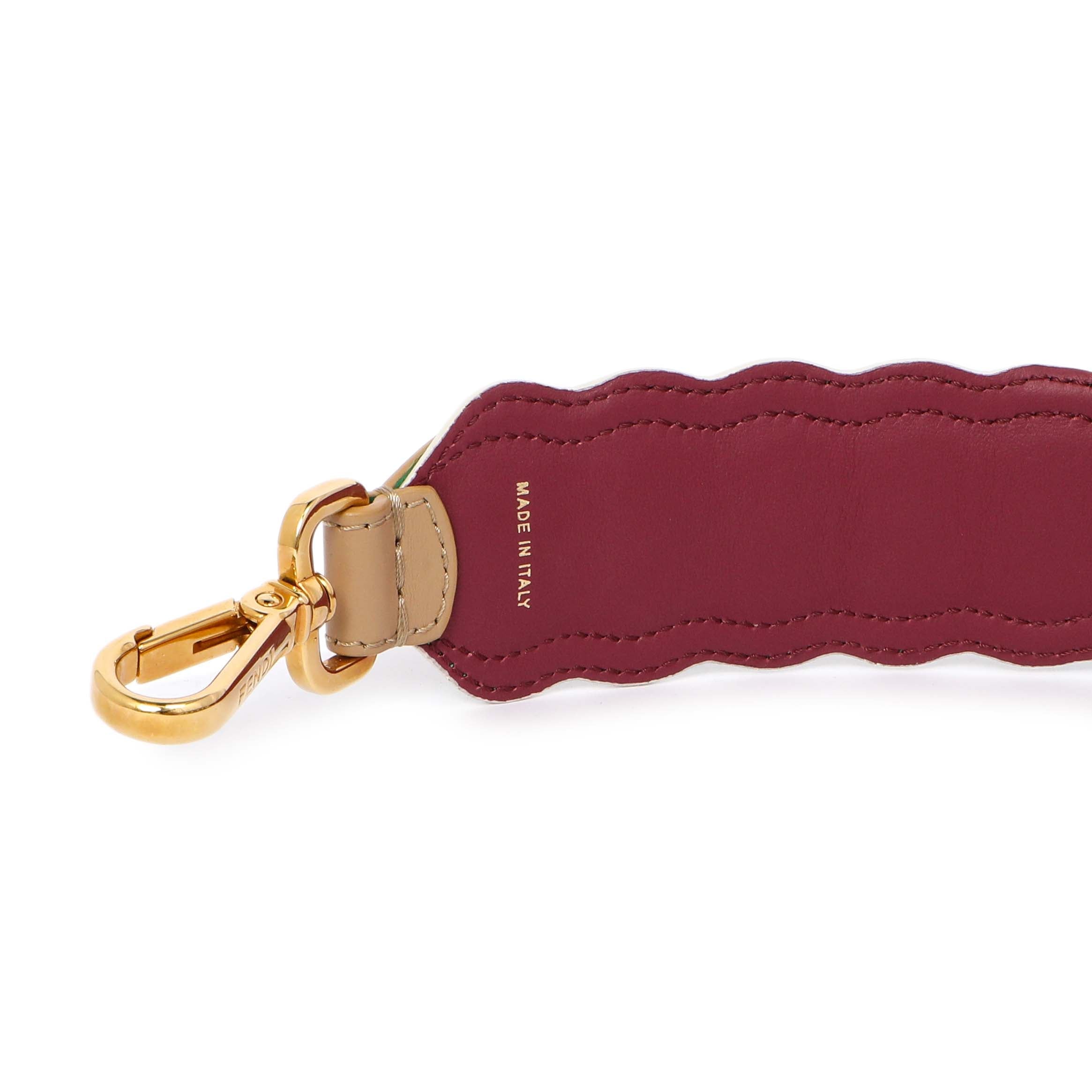 Fendi Calfskin Pearl Embellished Strap You