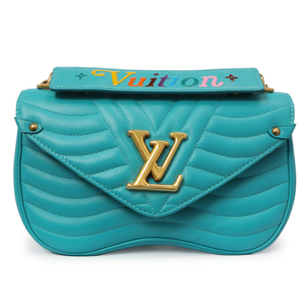 Louis Vuitton Malibu Green Calfskin New Wave Chain MM