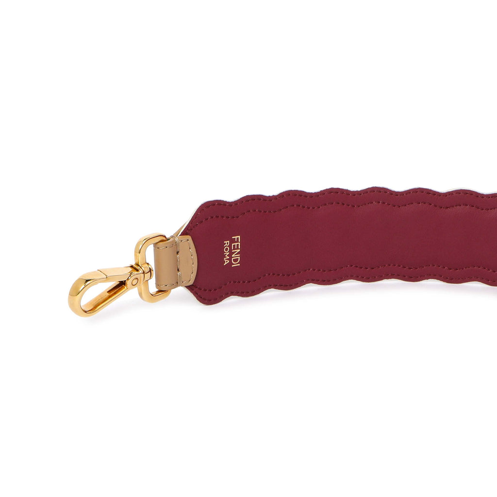 Fendi Calfskin Pearl Embellished Strap You