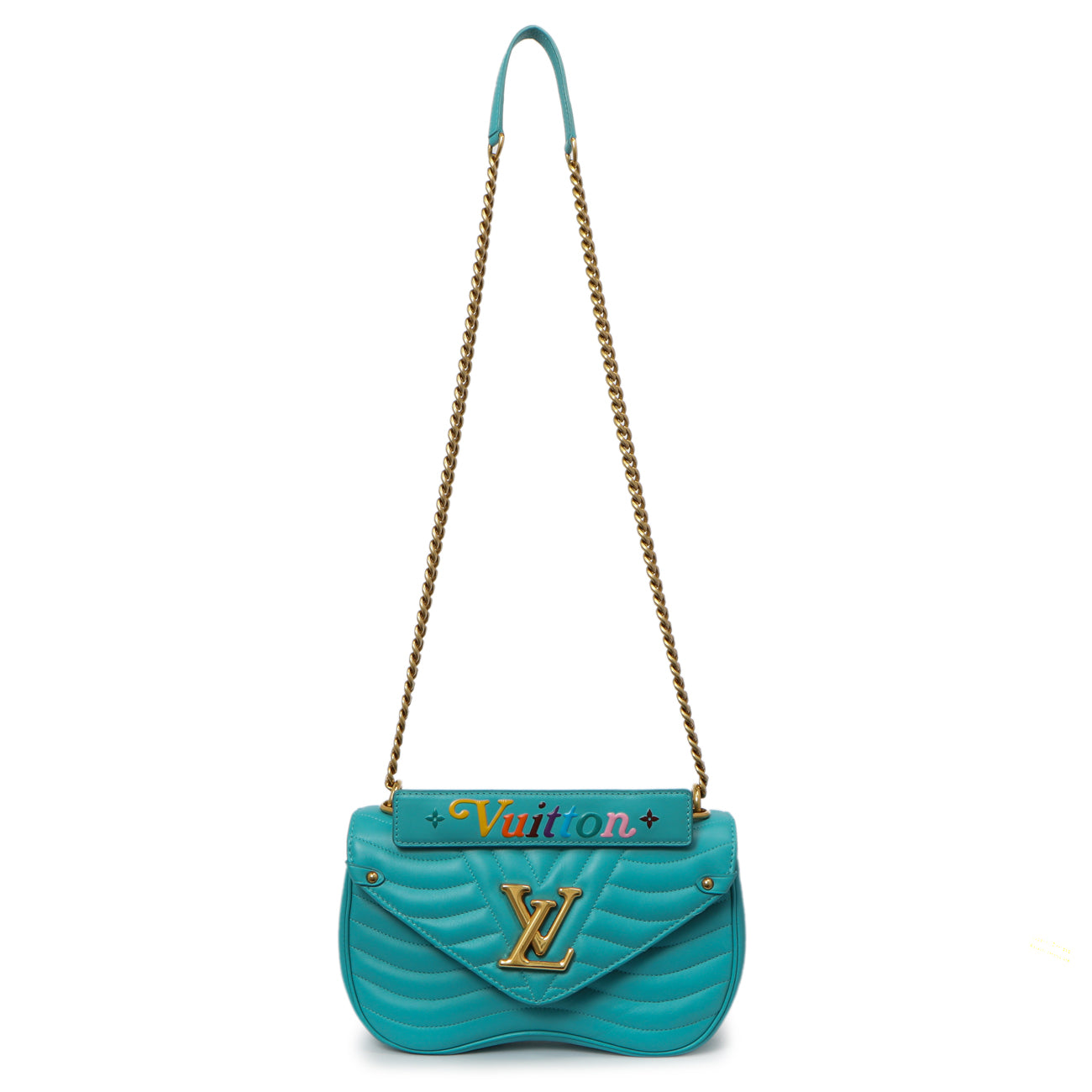 Louis Vuitton Malibu Green Calfskin New Wave Chain MM