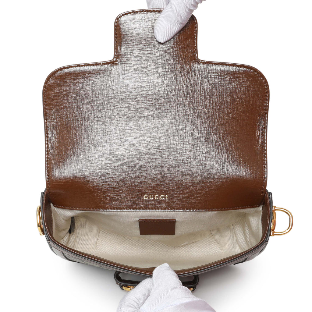 Gucci GG Supreme Monogram Web Mini Horsebit 1955 Shoulder Bag