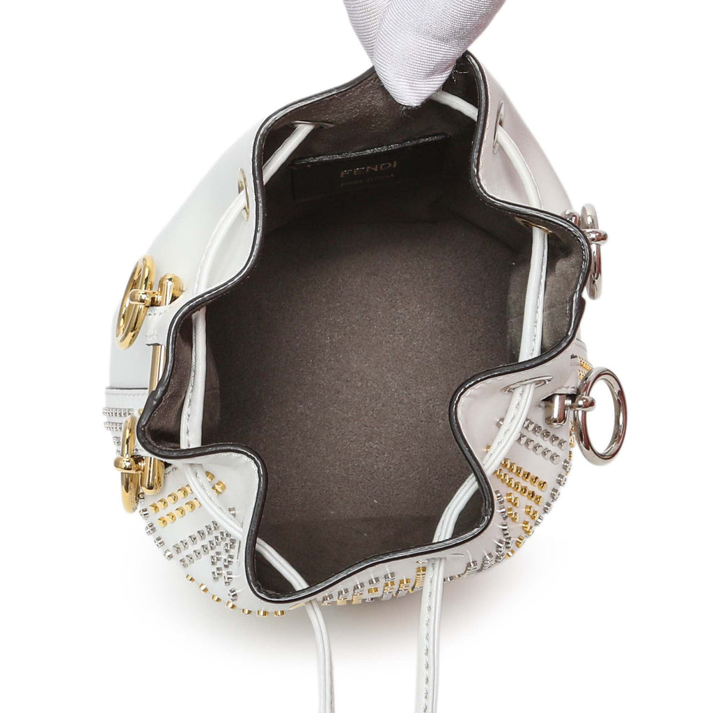 Fendi Vitello Liberty F is Fendi Studded Mini Mon Tresor Bucket Bag