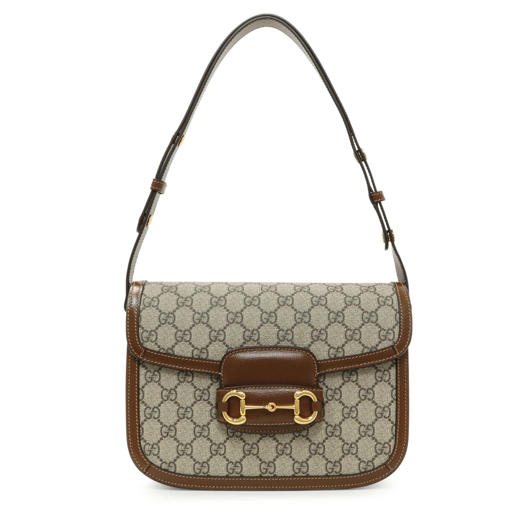 Gucci GG Supreme Monogram Medium Horsebit 1955 Shoulder Bag
