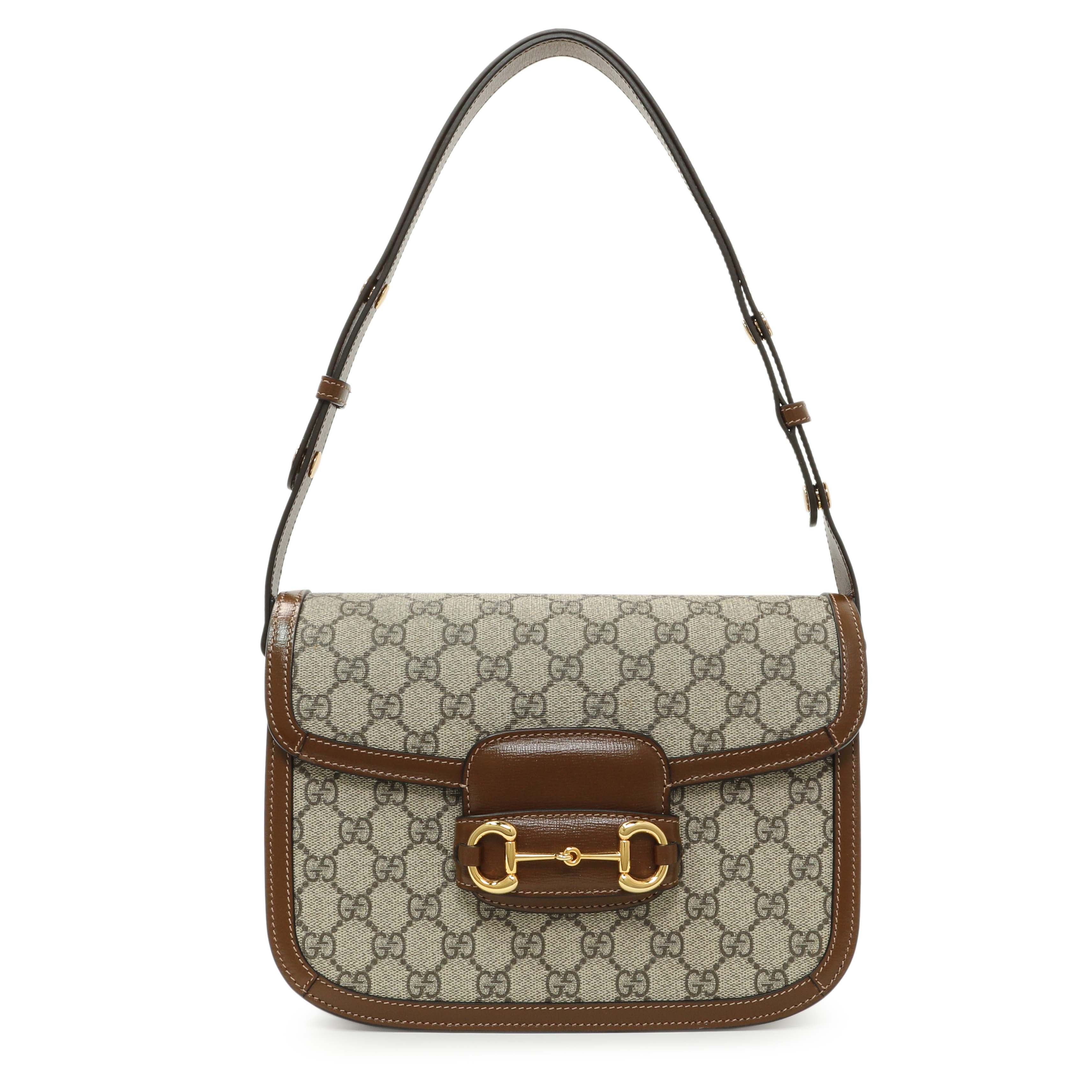 Gucci GG Supreme Monogram Medium Horsebit 1955 Shoulder Bag