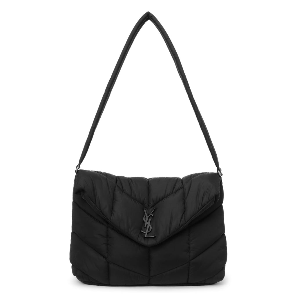 Saint Laurent Black Econyl Nylon Lou Puffer Messenger