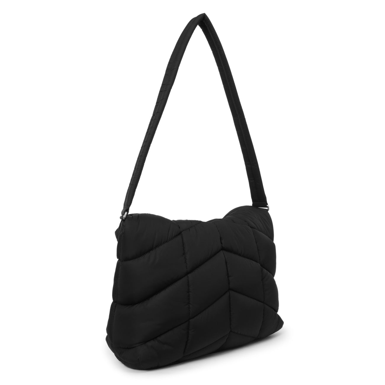 Saint Laurent Black Econyl Nylon Lou Puffer Messenger