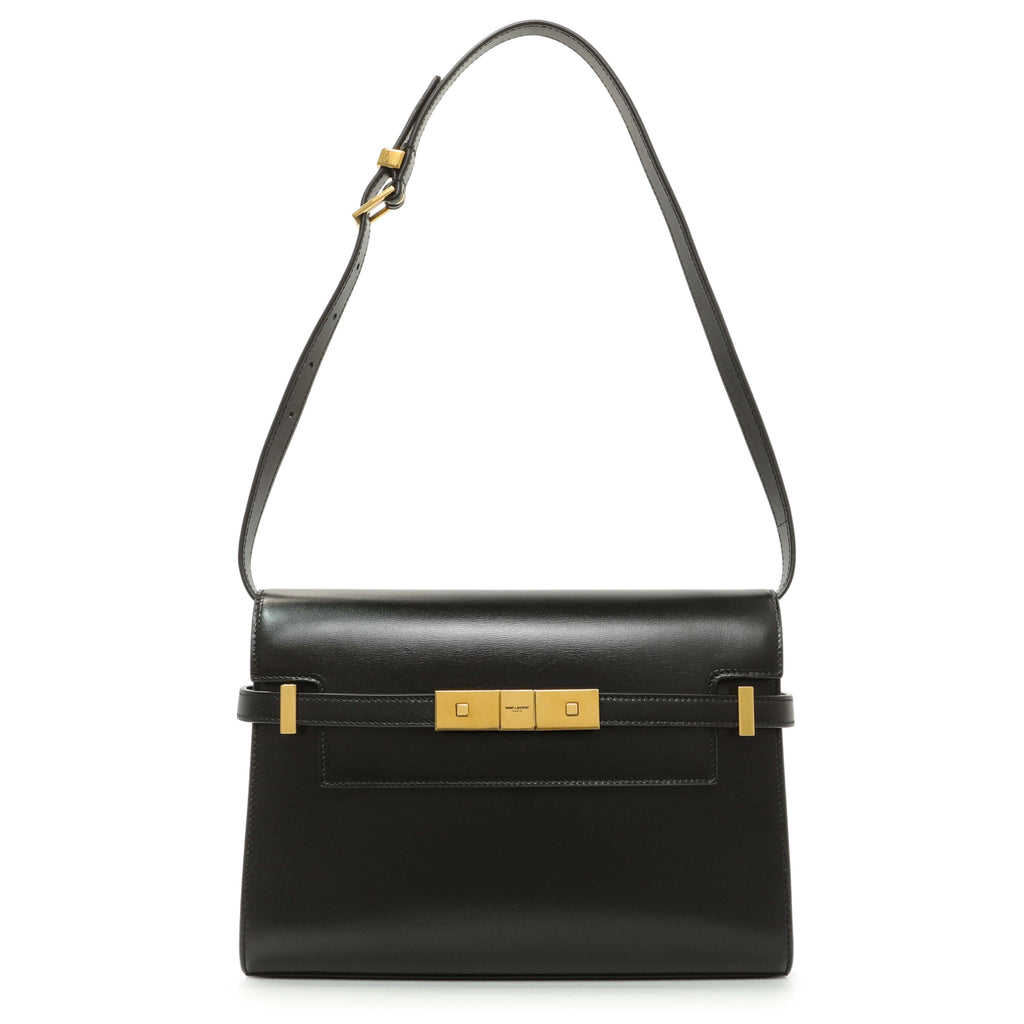 Saint Laurent Black Smooth Calfskin Manhattan Shoulder Bag