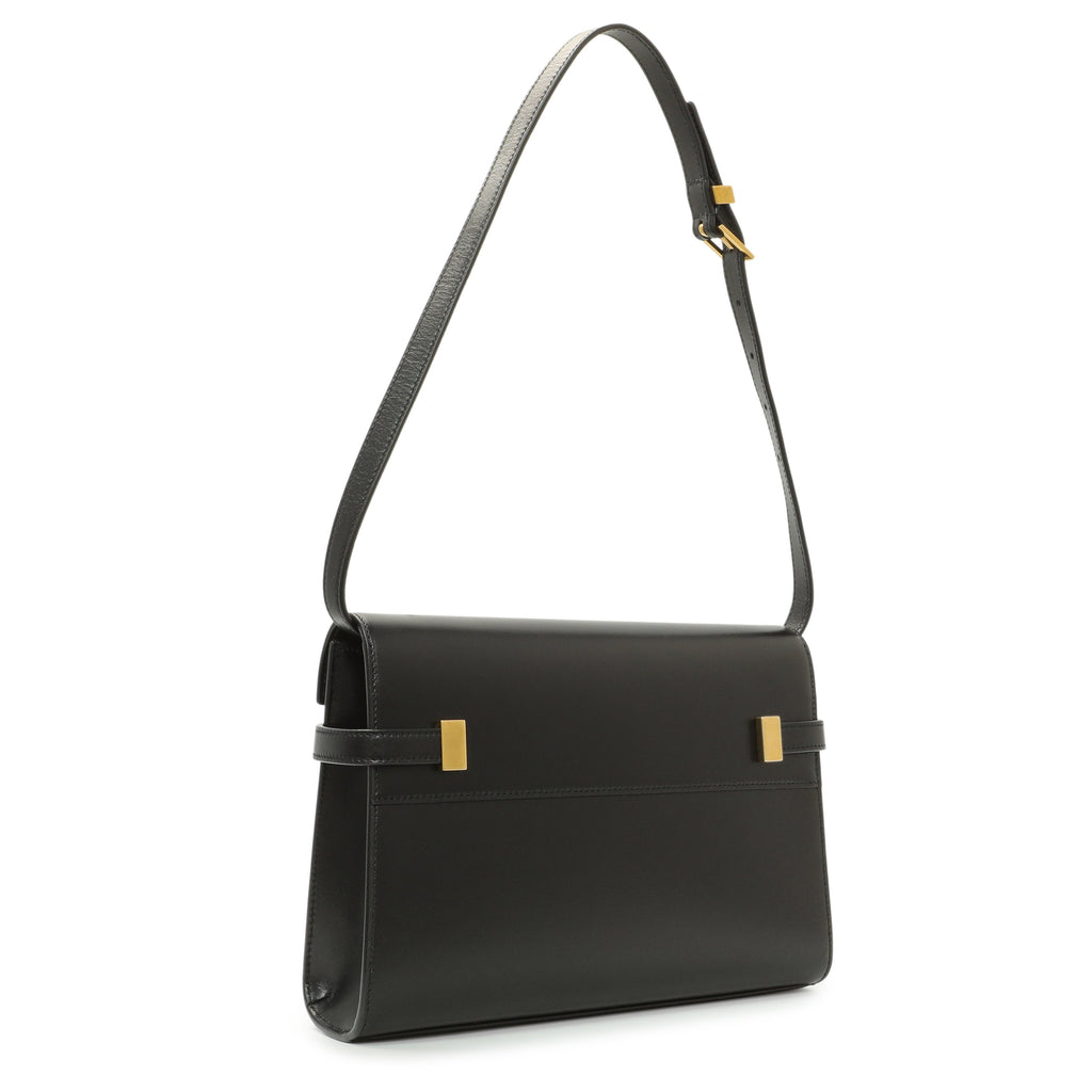 Saint Laurent Black Smooth Calfskin Manhattan Shoulder Bag
