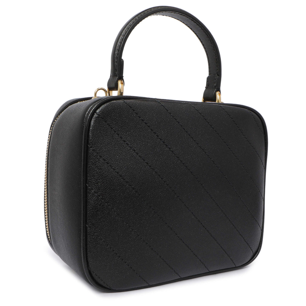 Gucci Black Calfskin Diagonal Stitched Blondie Top Handle