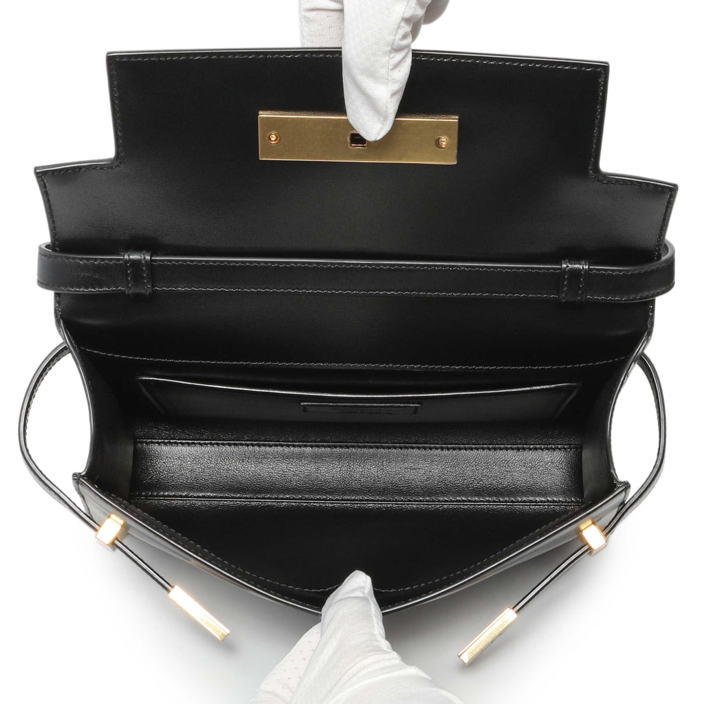 Saint Laurent Black Smooth Calfskin Manhattan Shoulder Bag