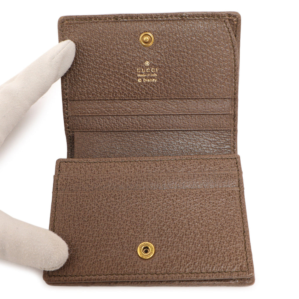 Gucci X Disney GG Supreme Monogram Three Little Pigs Ophidia Card Case