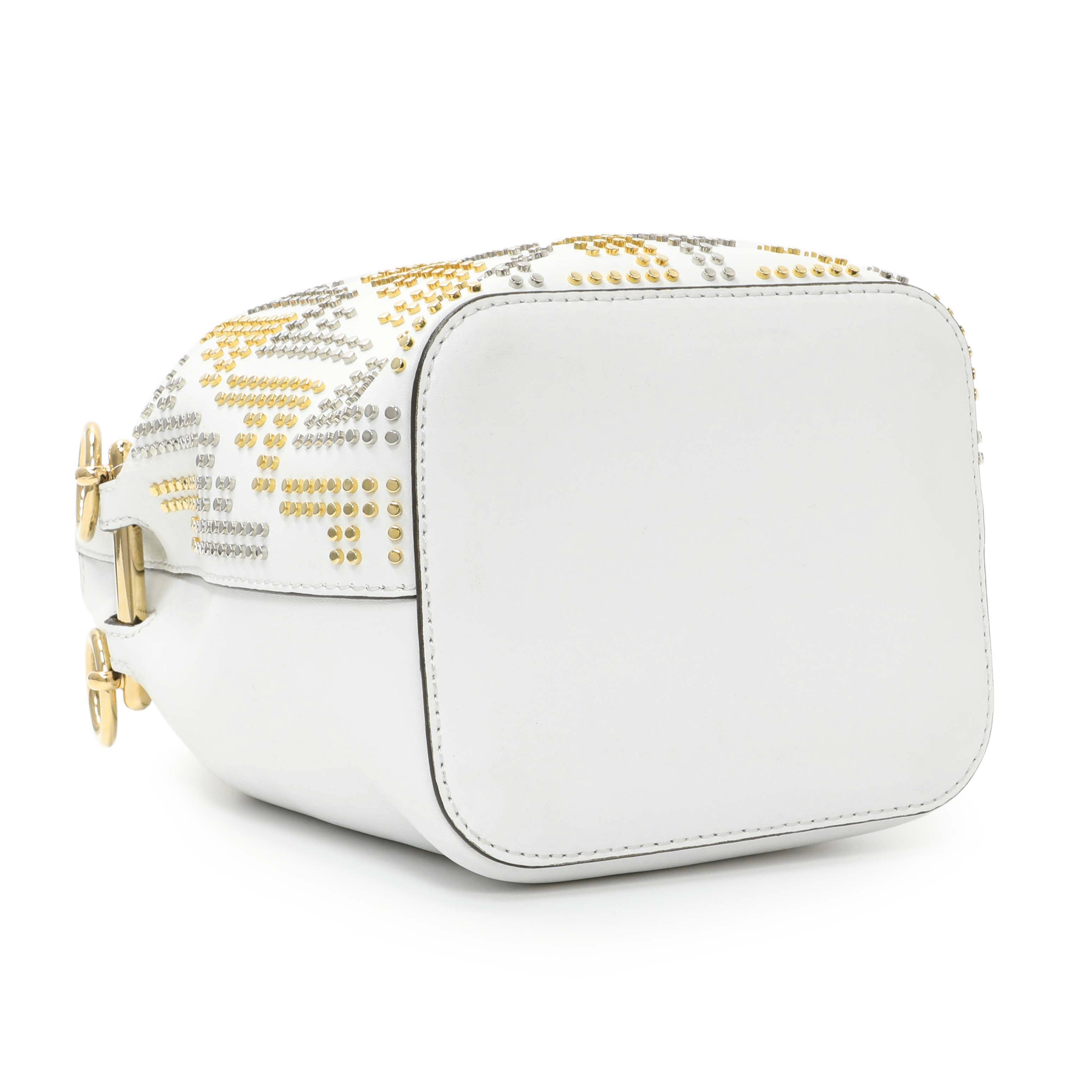 Fendi Vitello Liberty F is Fendi Studded Mini Mon Tresor Bucket Bag