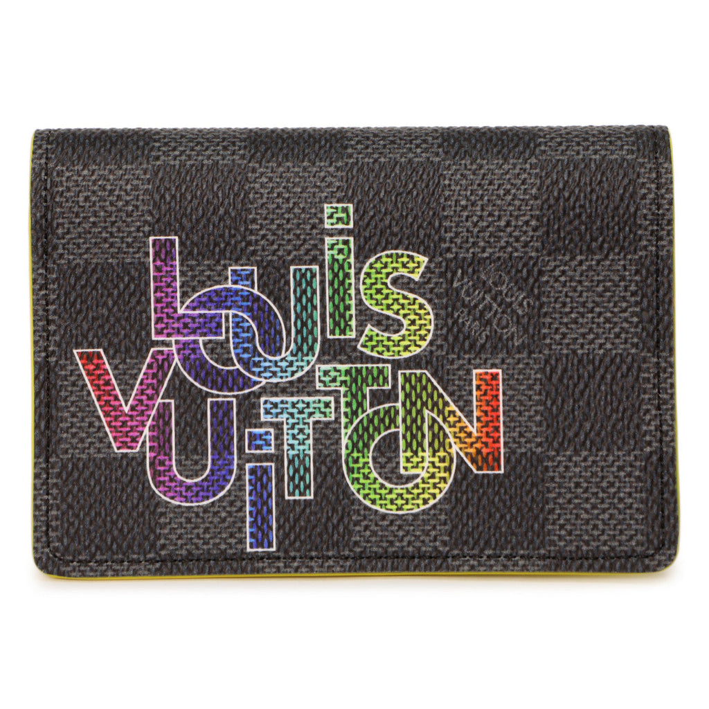 Louis Vuitton Damier Graphite Yellow Logo Pocket Organizer