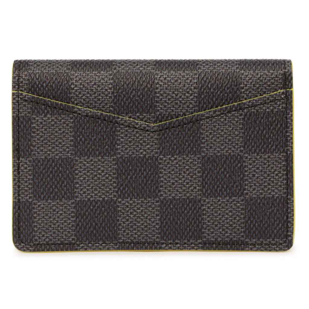 Louis Vuitton Damier Graphite Yellow Logo Pocket Organizer