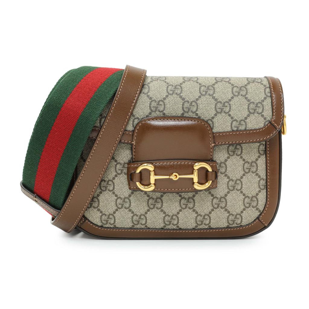 Gucci GG Supreme Monogram Web Mini Horsebit 1955 Shoulder Bag