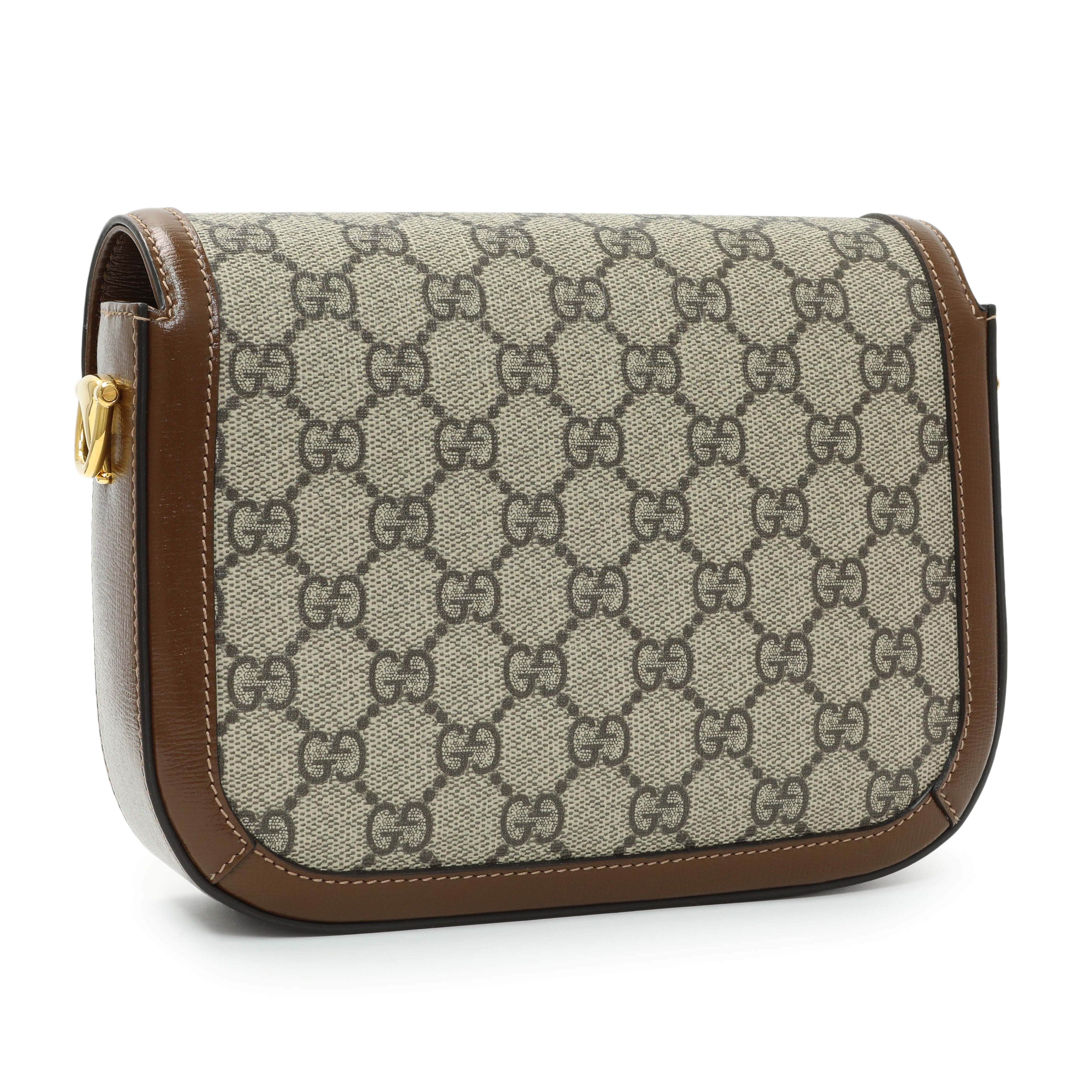 Gucci GG Supreme Monogram Web Mini Horsebit 1955 Shoulder Bag