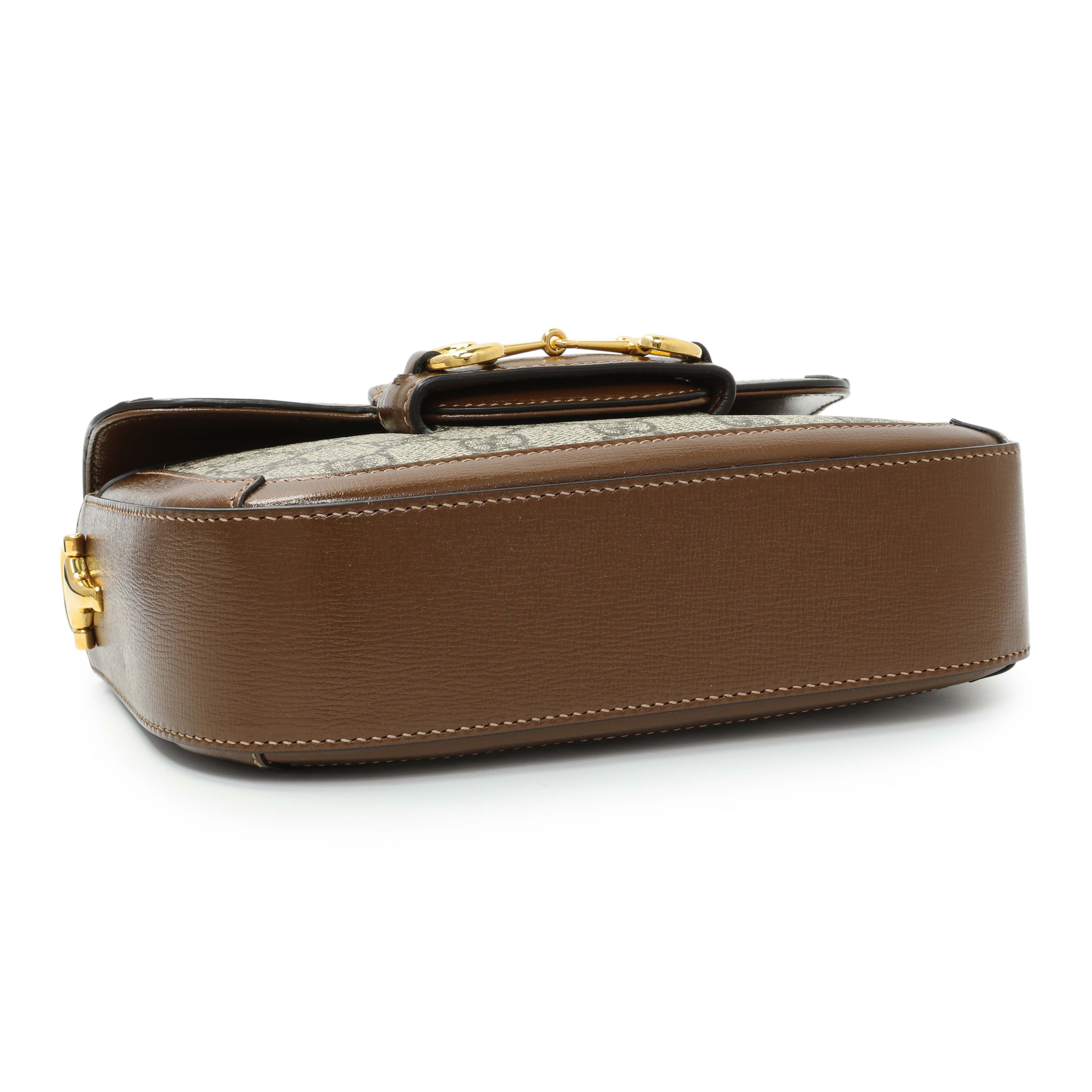 Gucci GG Supreme Monogram Web Mini Horsebit 1955 Shoulder Bag