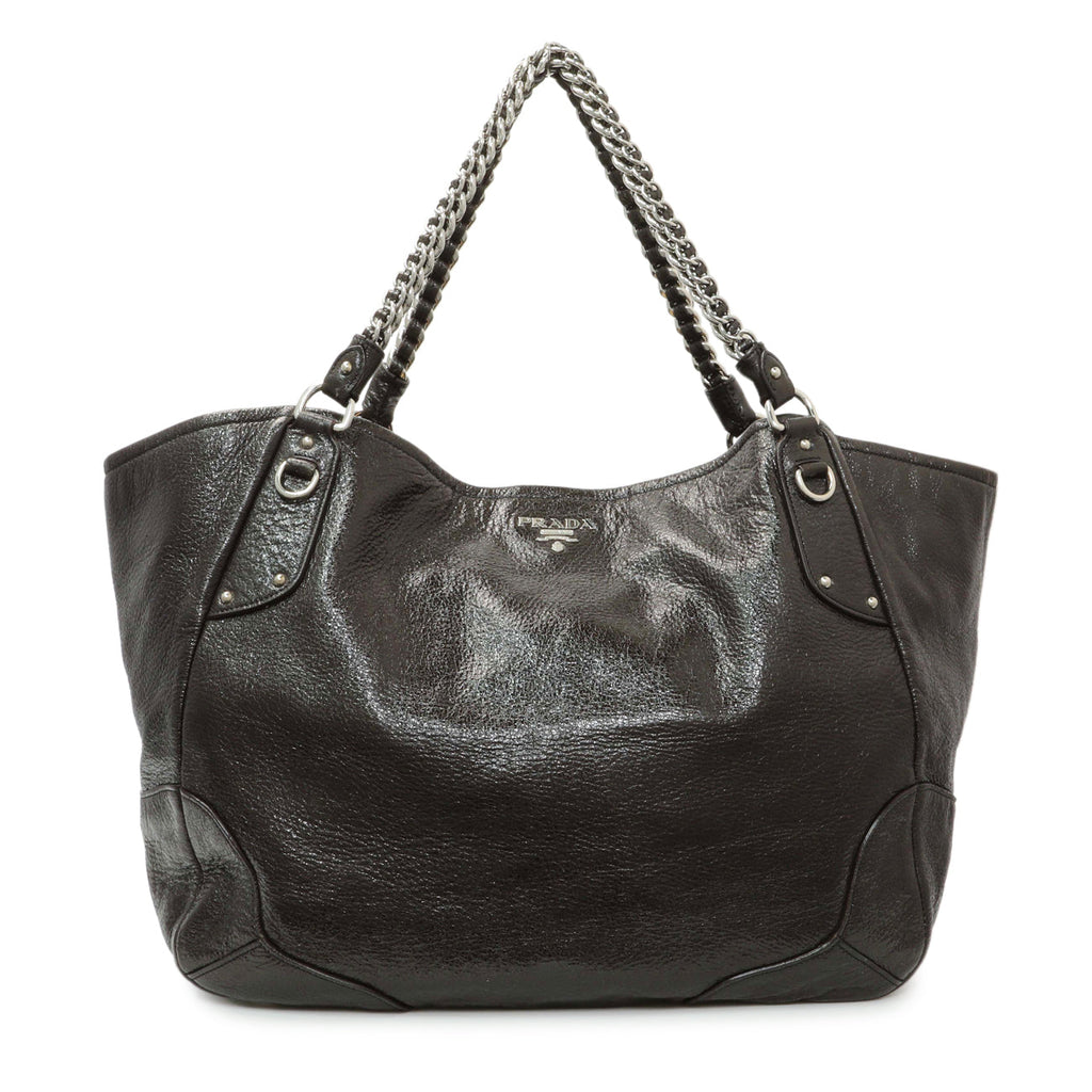 Prada Ebano Cervo Lux Chain Shoulder Bag