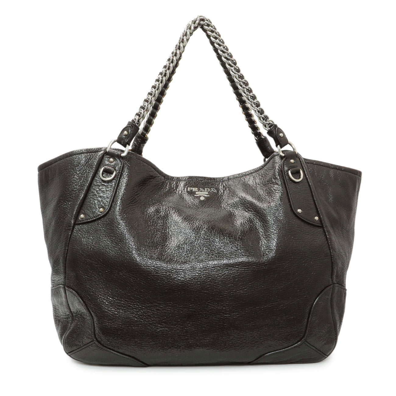Prada Ebano Cervo Lux Chain Shoulder Bag