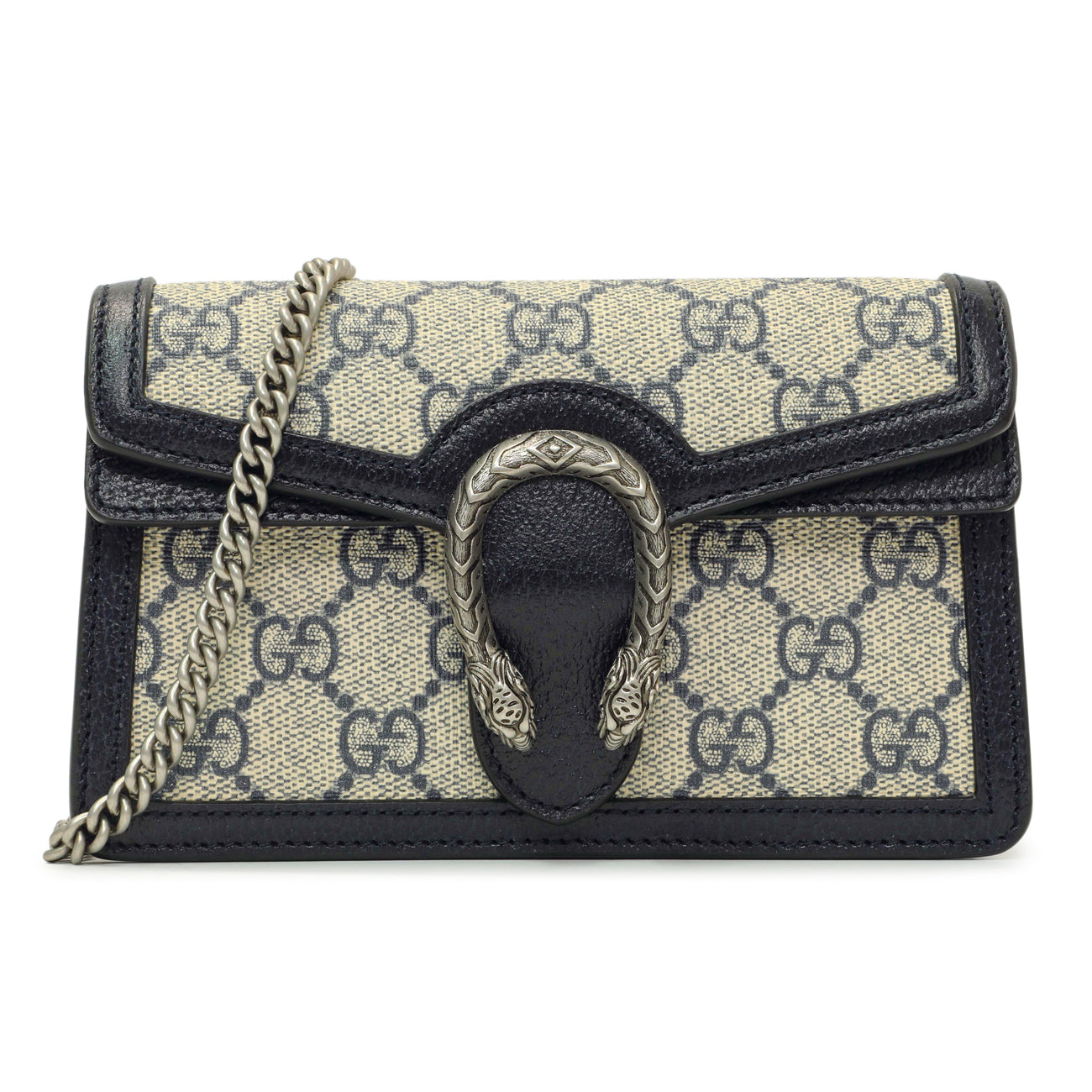 Gucci Beige Blue GG Supreme Monogram Super Mini Dionysus