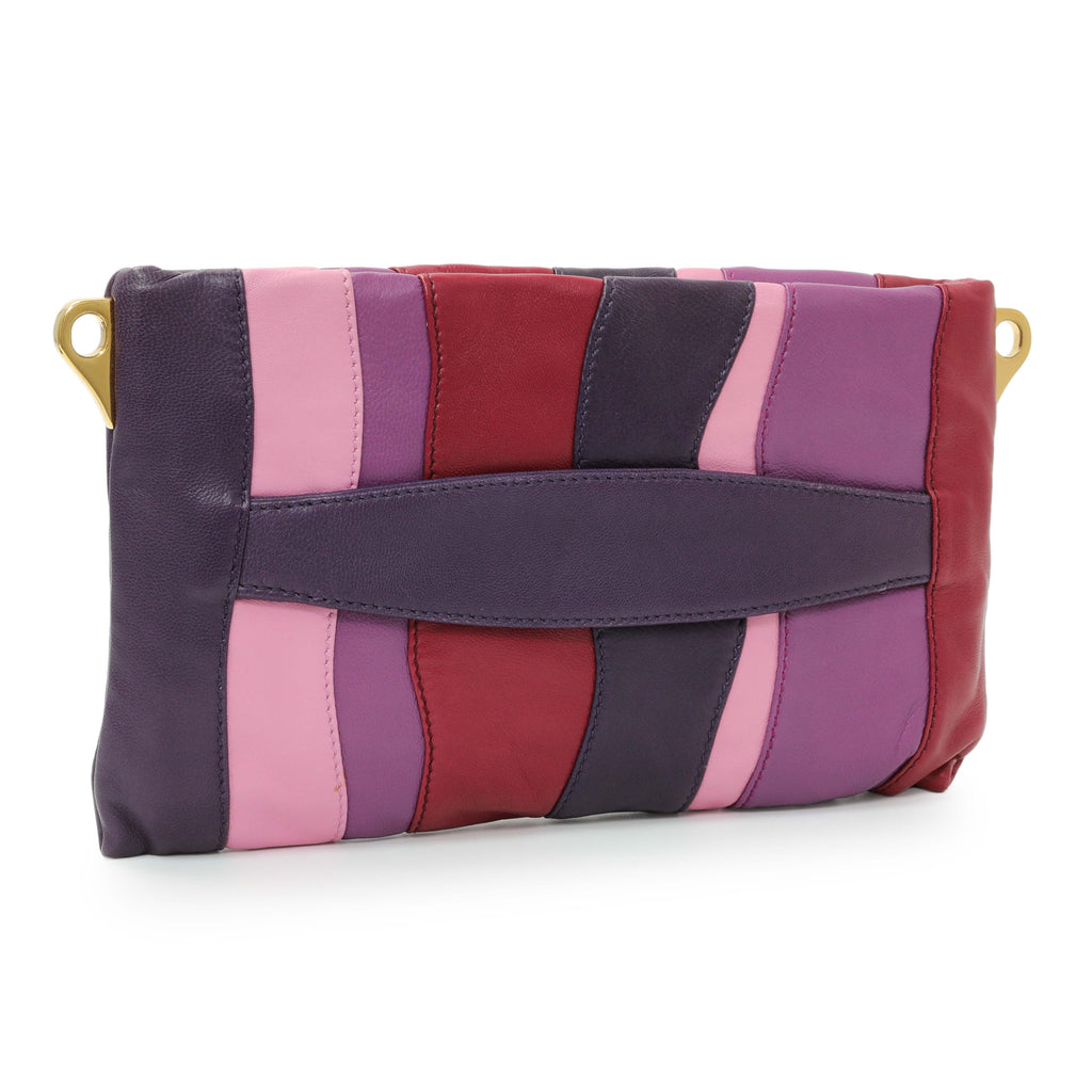 Prada Multicolor Nappa Stripes Clutch