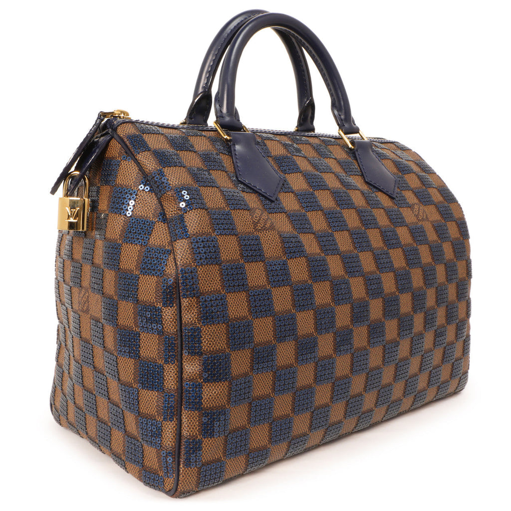 Louis Vuitton Blue Damier Paillettes Speedy 30