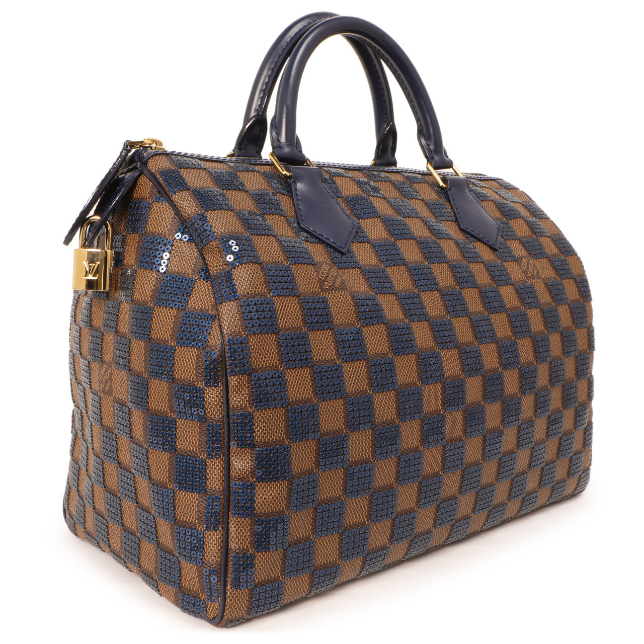 Louis Vuitton Blue Damier Paillettes Speedy 30