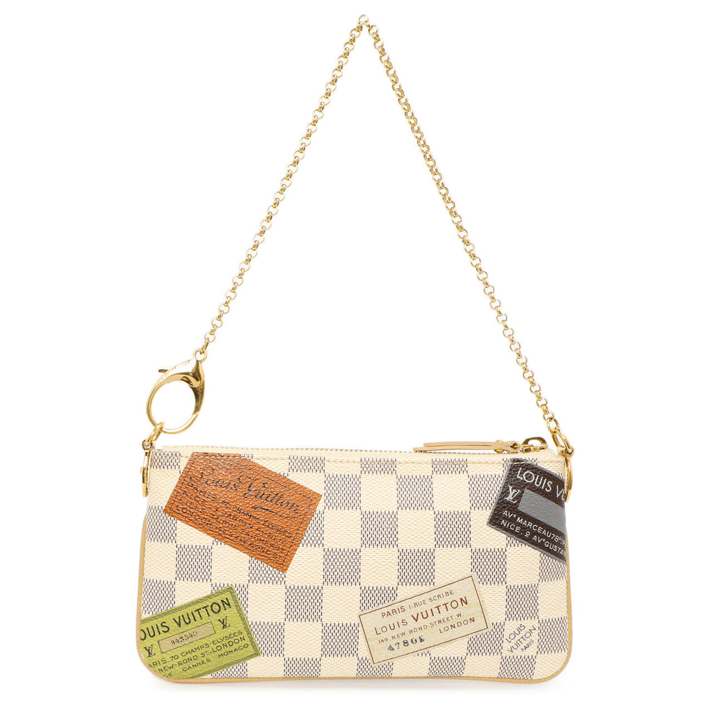 Louis Vuitton Damier Azur Trunks Labels Pochette Milla MM