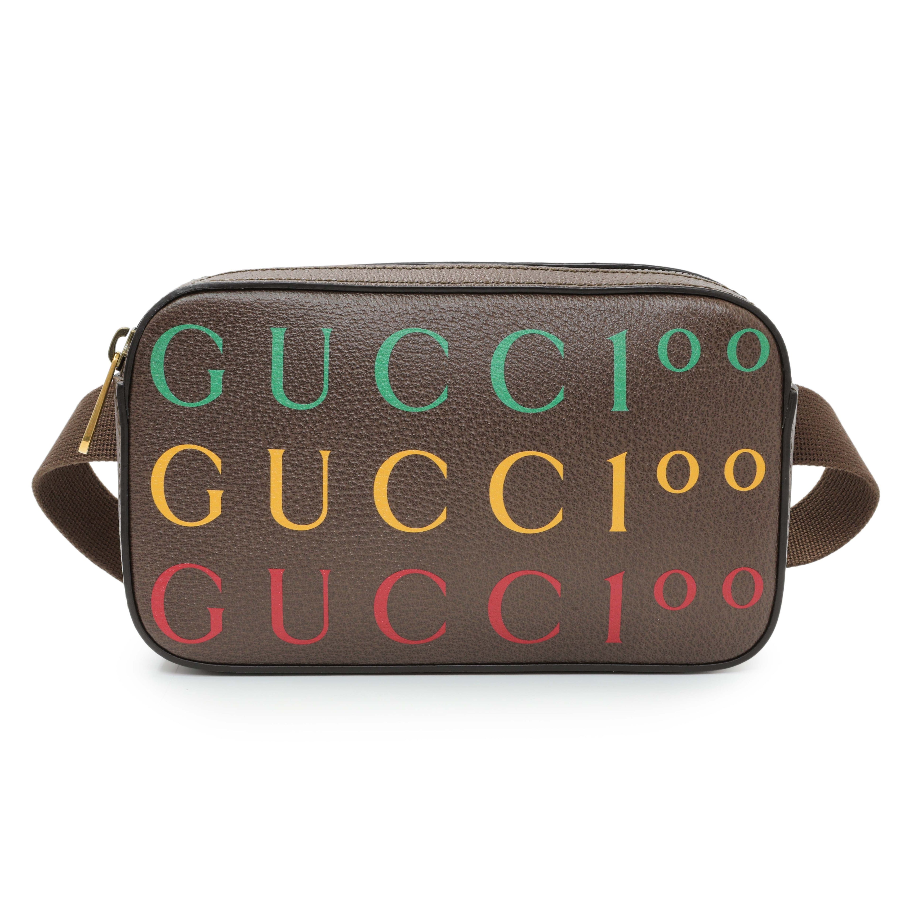 Gucci Textured Dollar Calfskin Gucci 100 Aria Belt Bag