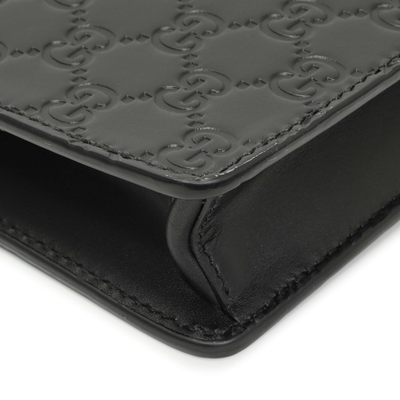 Gucci Black Guccissima Signature Messenger Bag