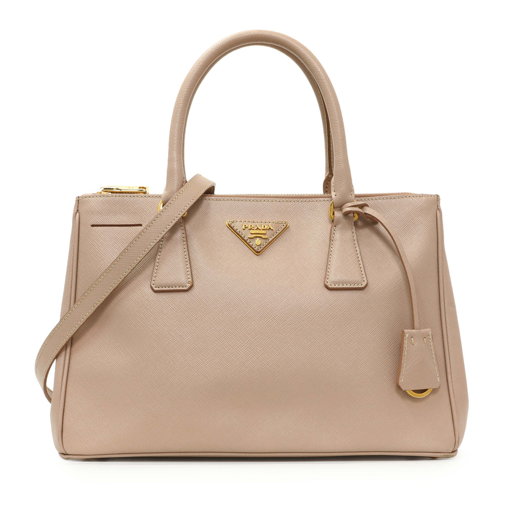 Prada Cammeo Saffiano Medium Galleria Double Zip Tote