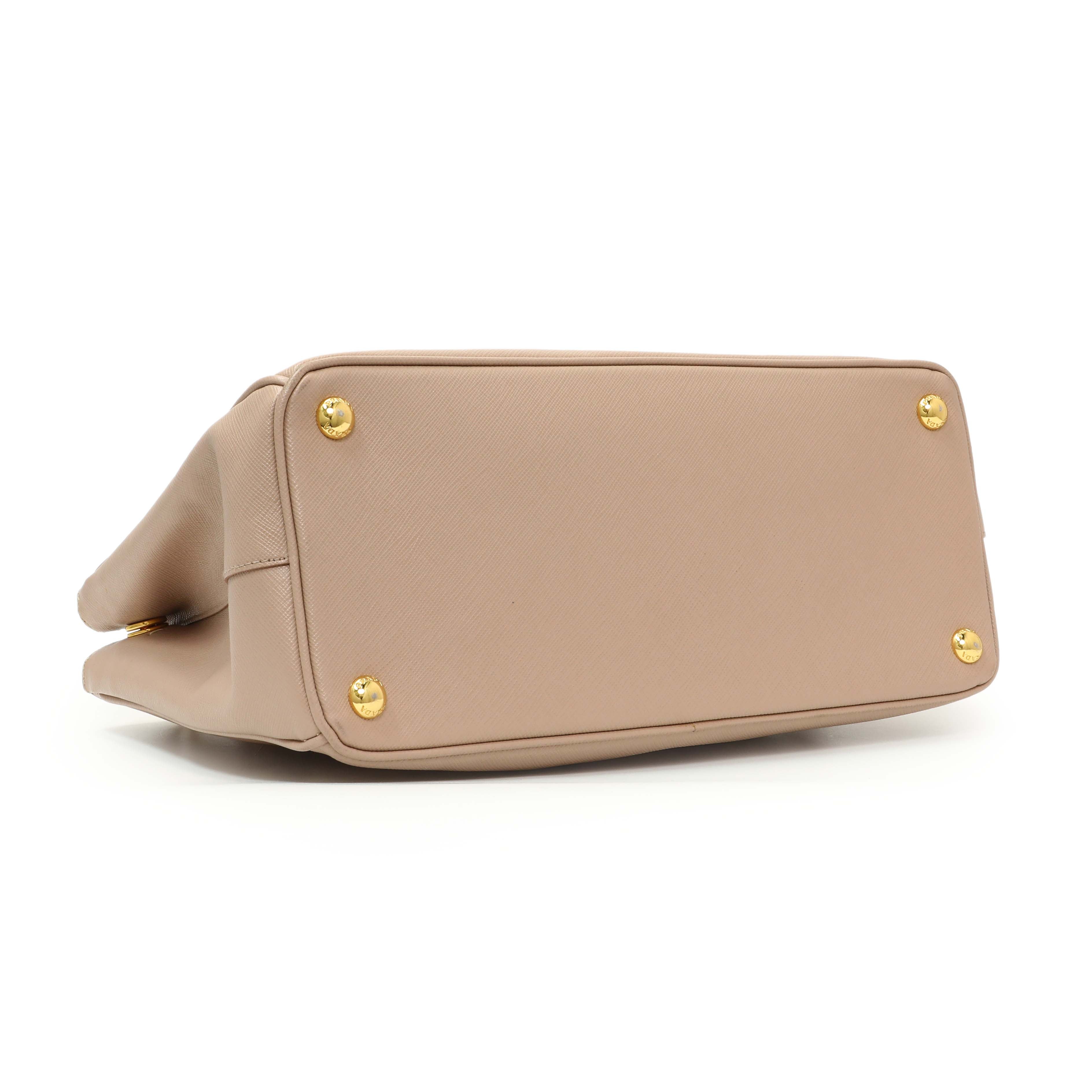 Prada Cammeo Saffiano Medium Galleria Double Zip Tote