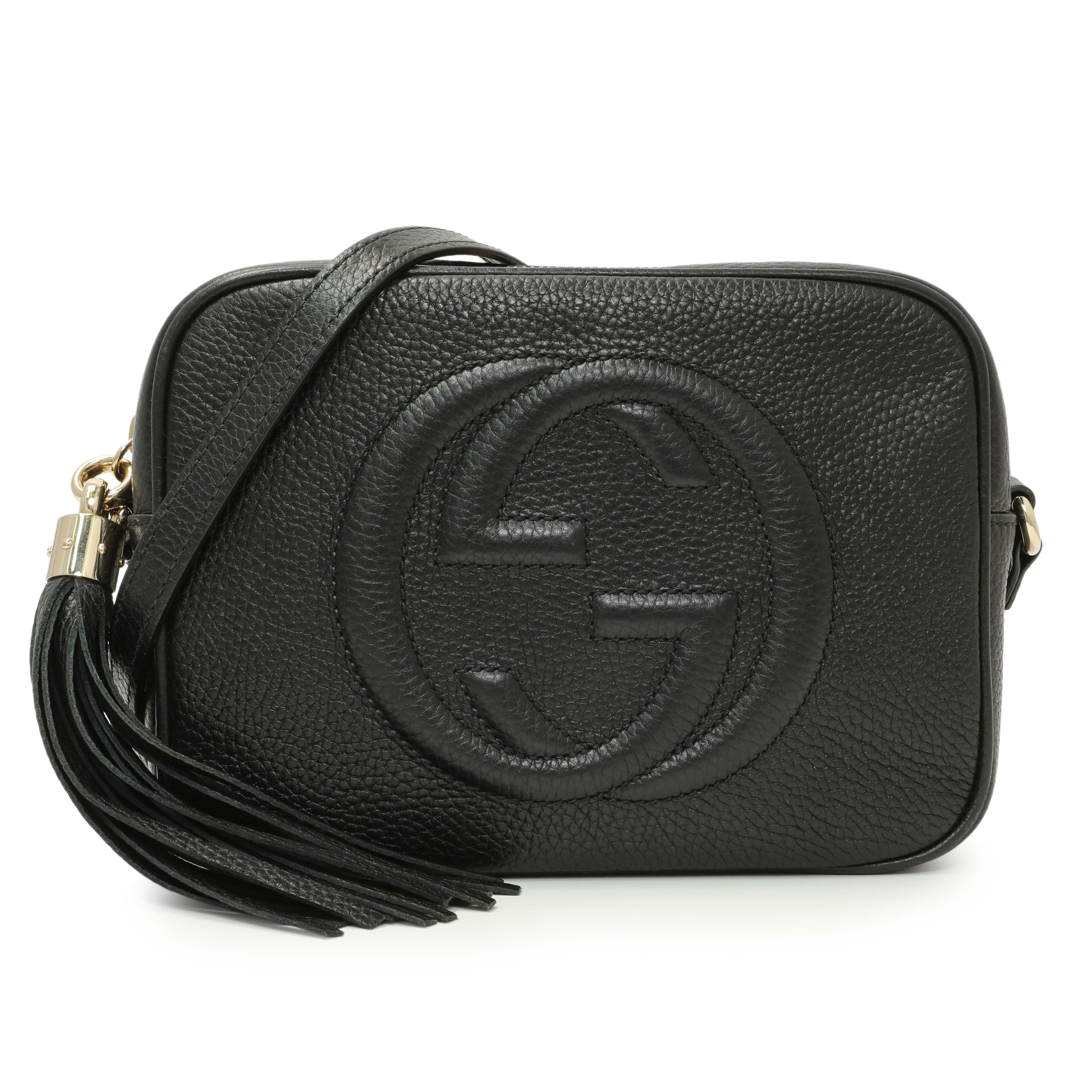 Gucci Black Pebbled Calfskin Small Soho Disco Bag