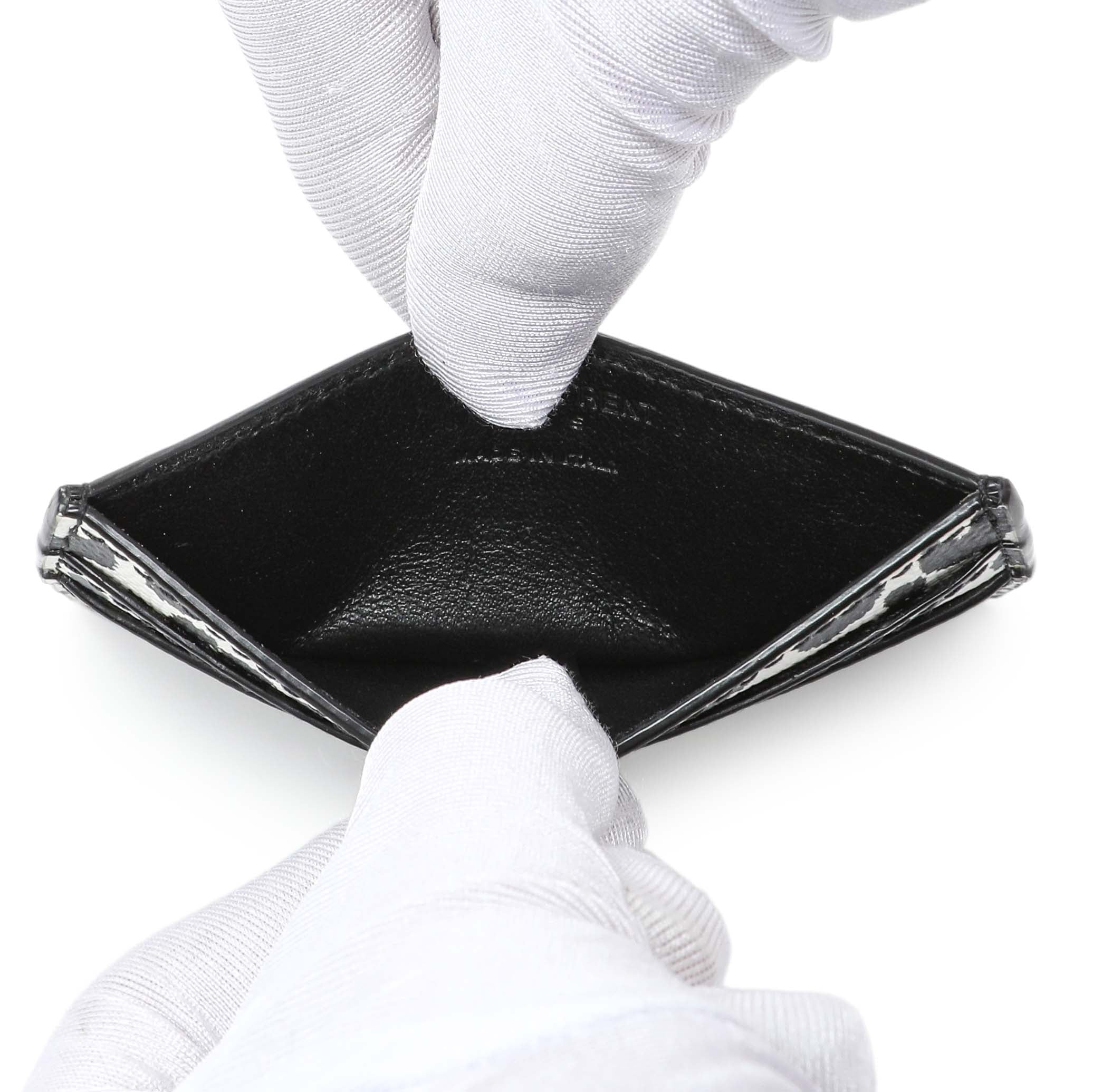 Saint Laurent Grain De Poudre Baby Cat Print Card Case