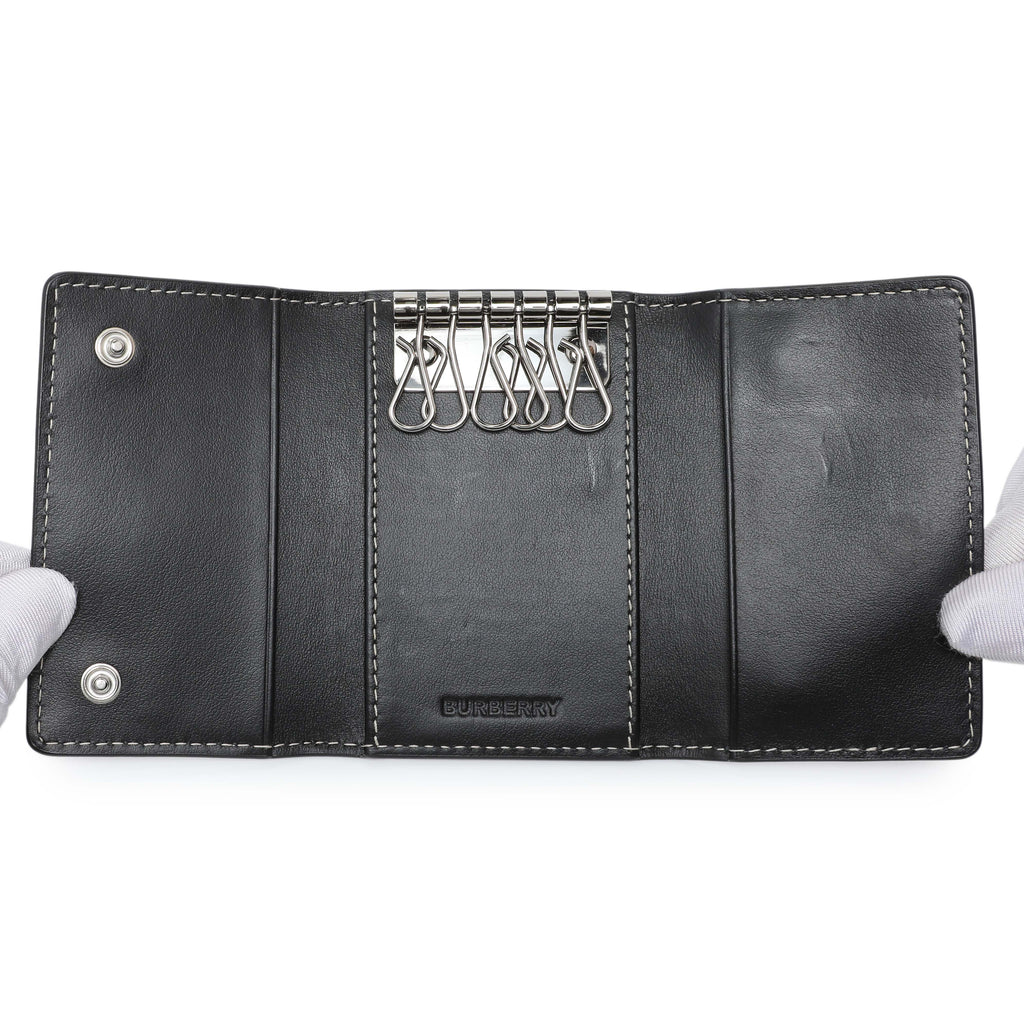 Burberry Brown Check Canvas 6 Key Holder Case