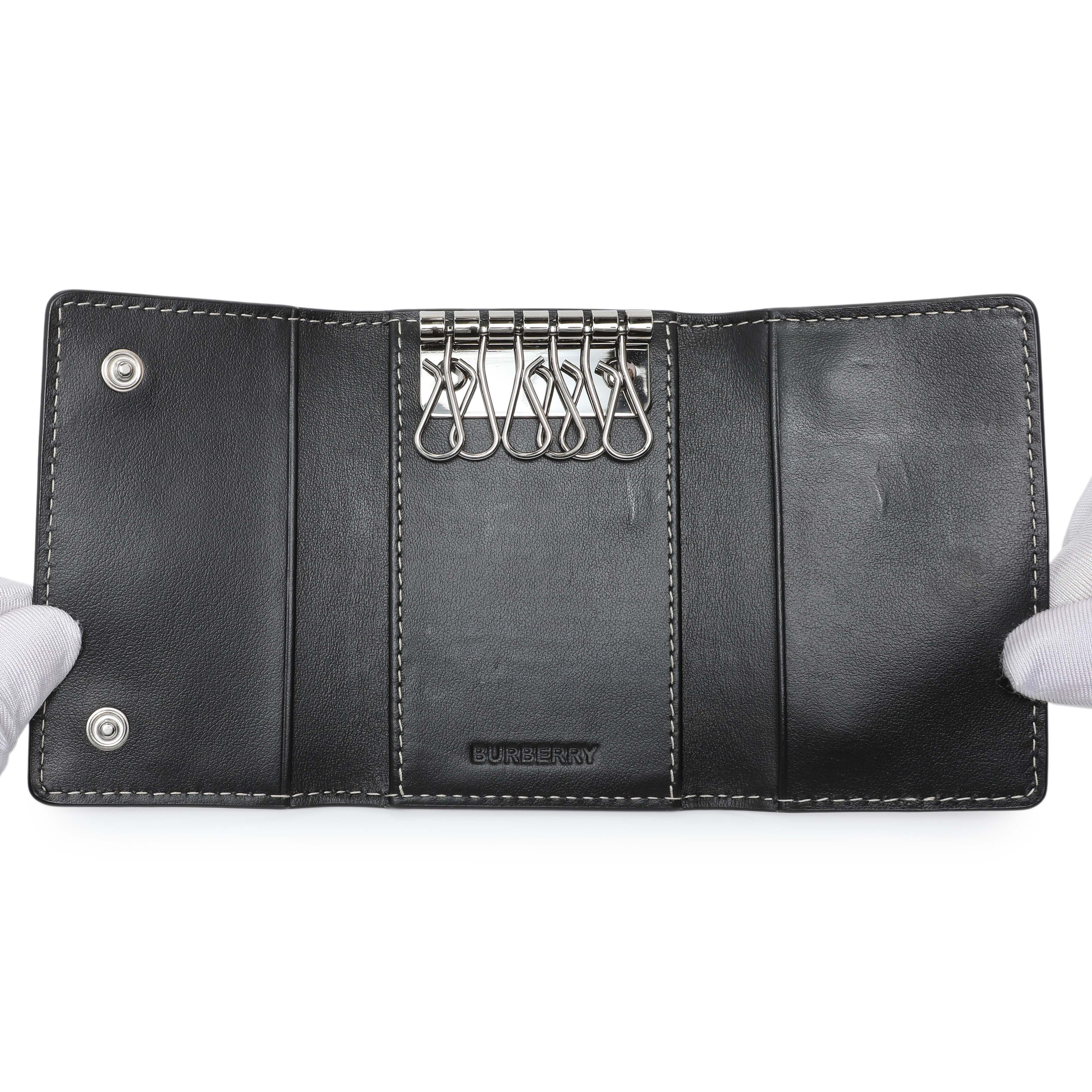 Burberry Brown Check Canvas 6 Key Holder Case