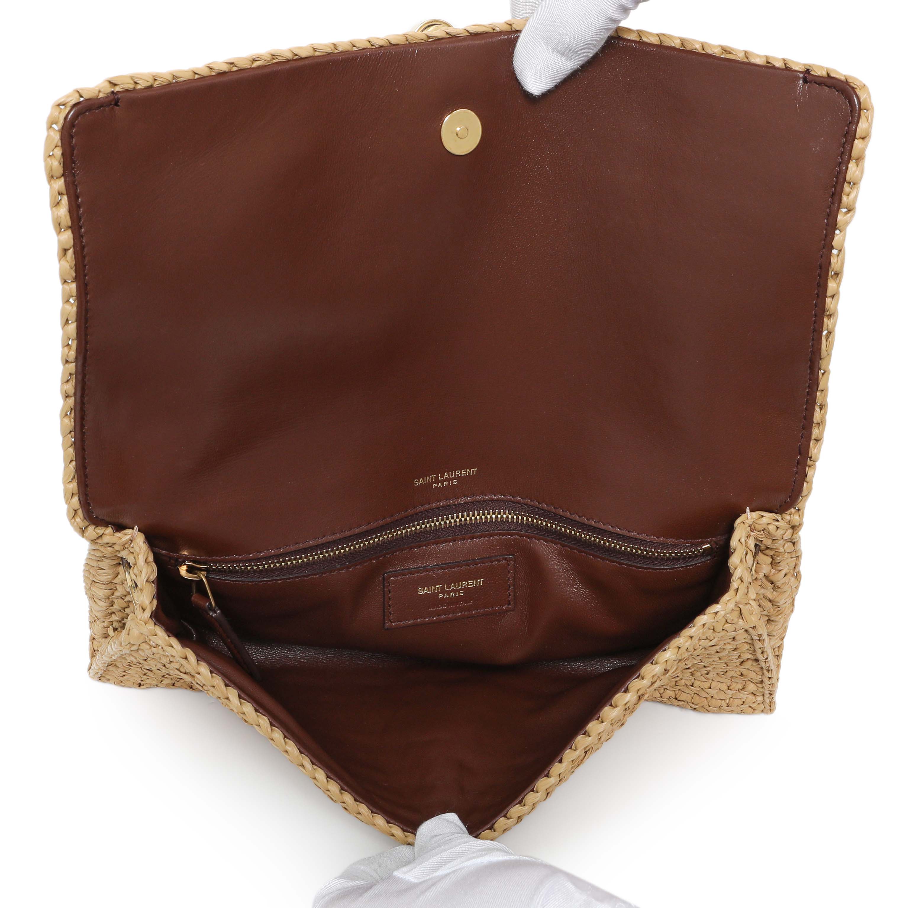 Saint Laurent Raffia Monogram Tassel Kate 99