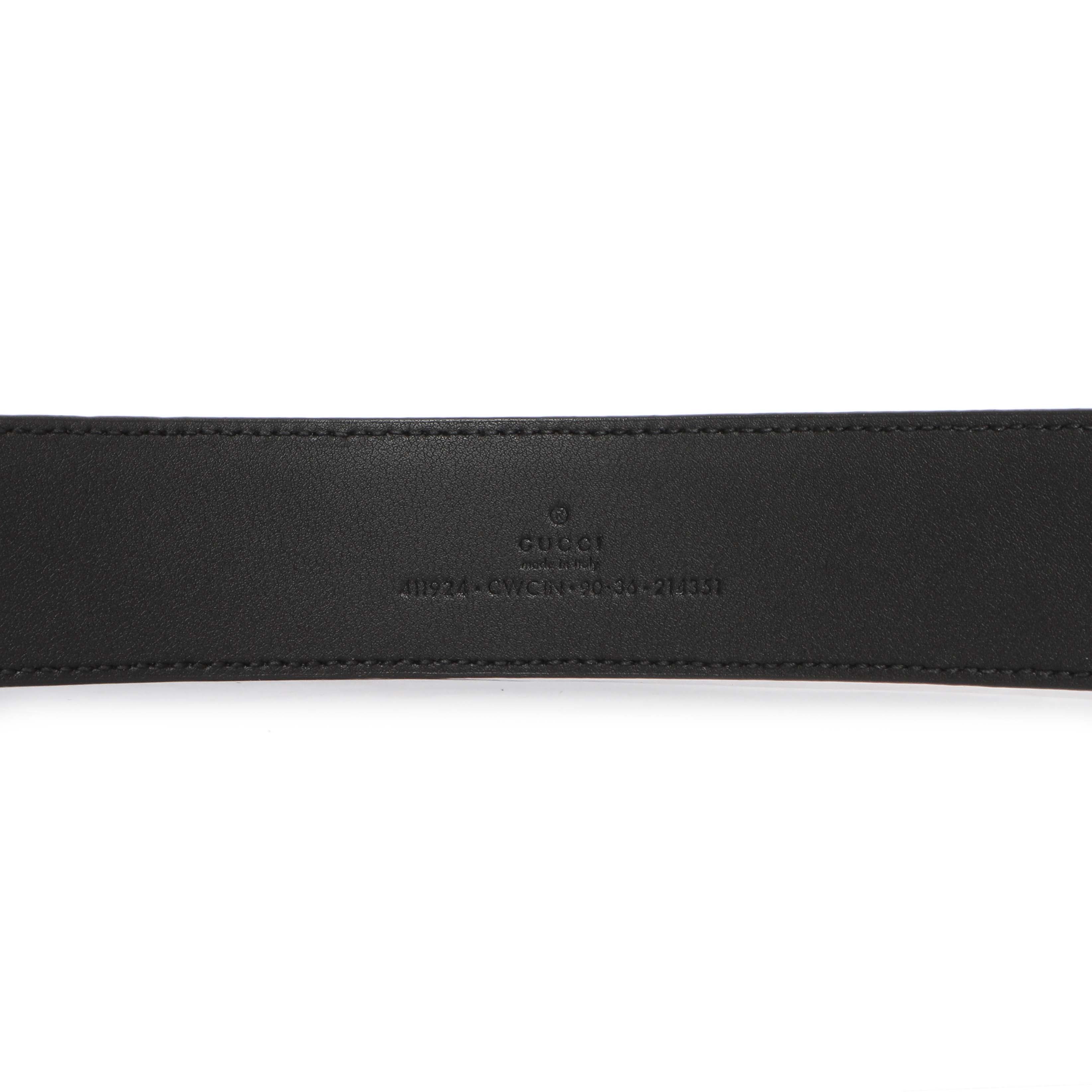 Gucci Black Guccissima Interlocking G 40mm Belt