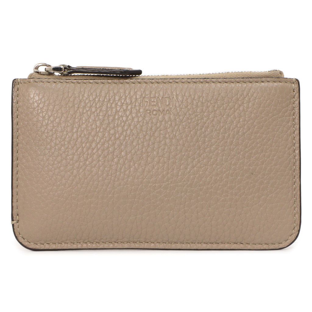 Fendi Tortora Cuoio Romano Vitello Grace Key Case Pouch