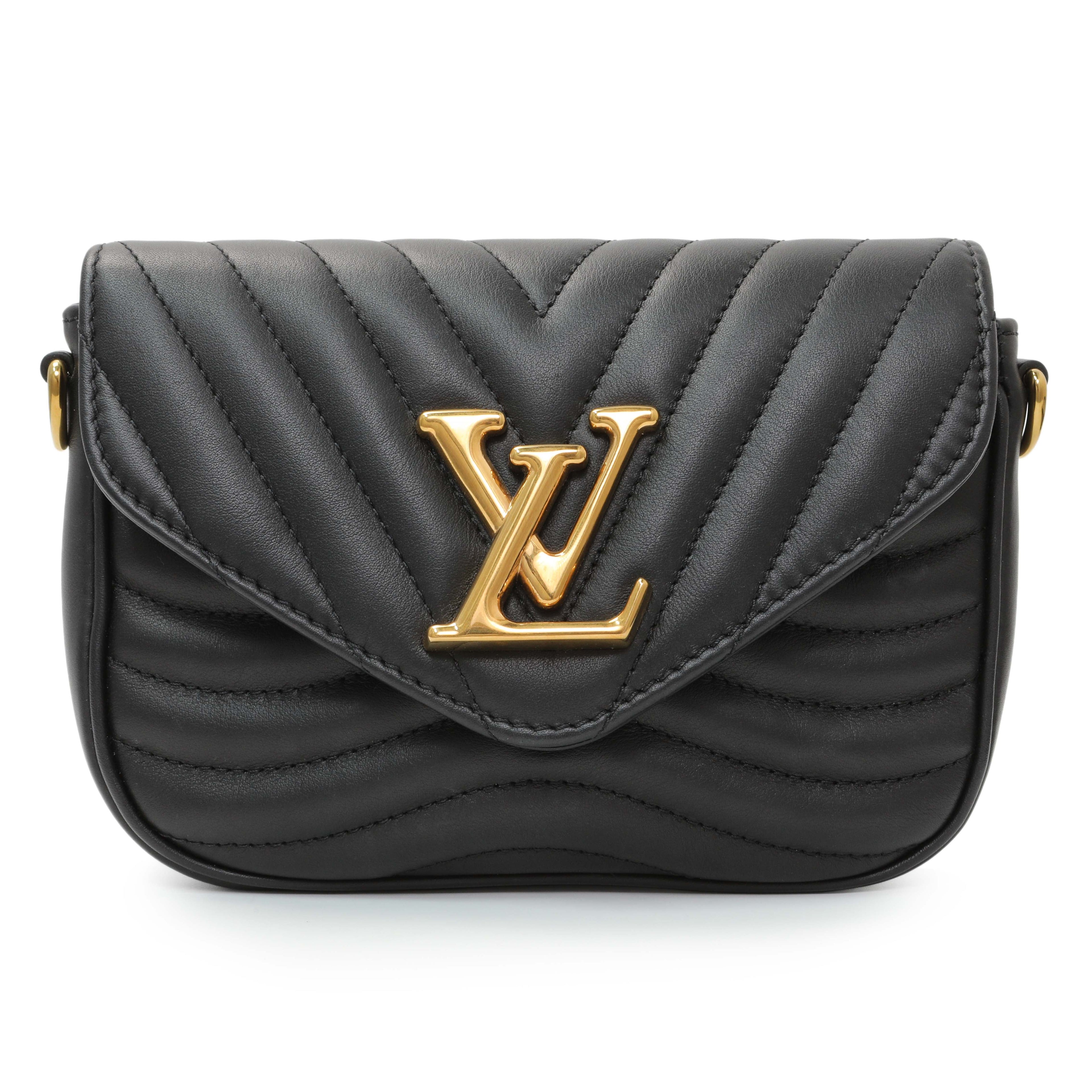 Louis Vuitton Black Calfskin New Wave Multi Pochette