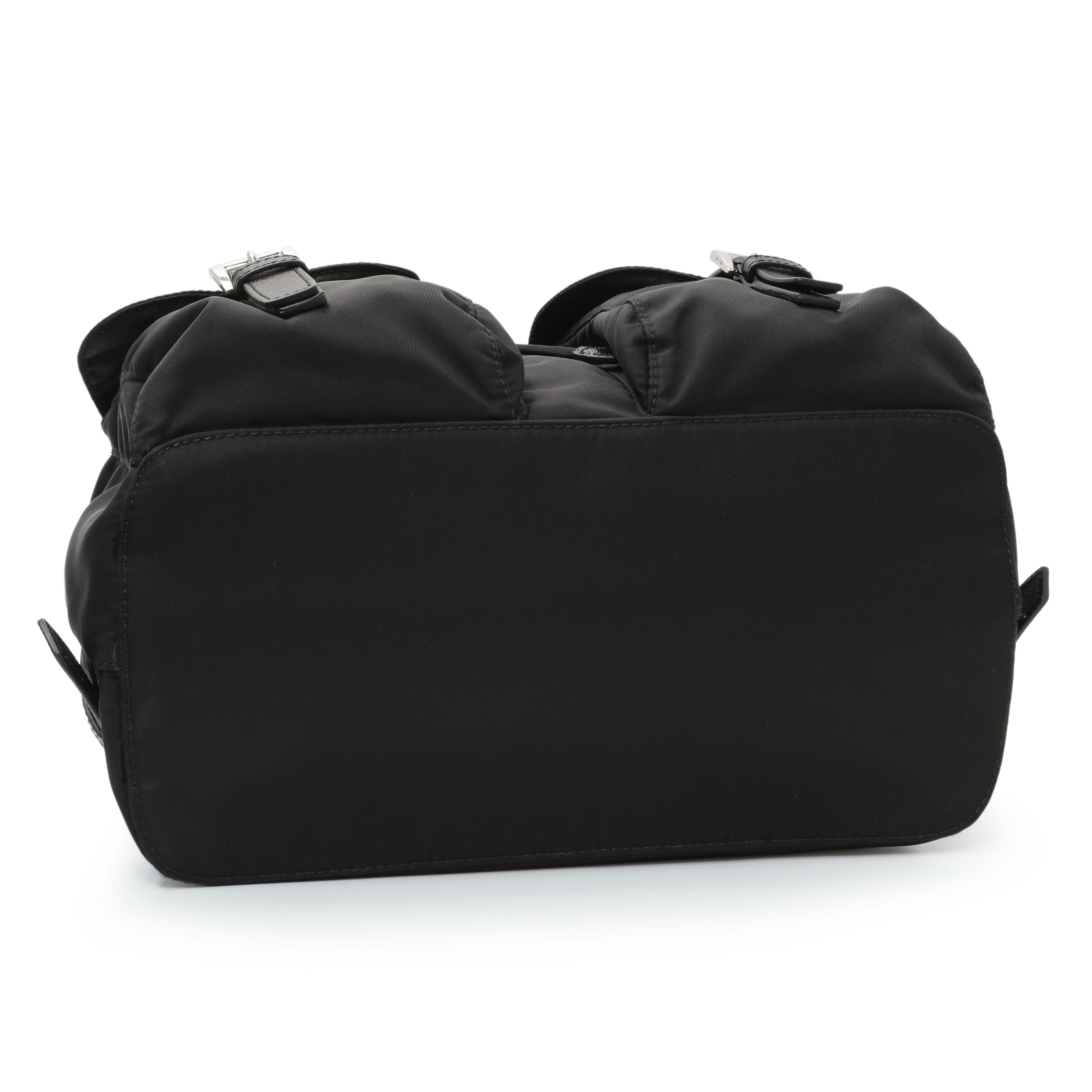 Prada Black Tessuto Nylon Medium Backpack