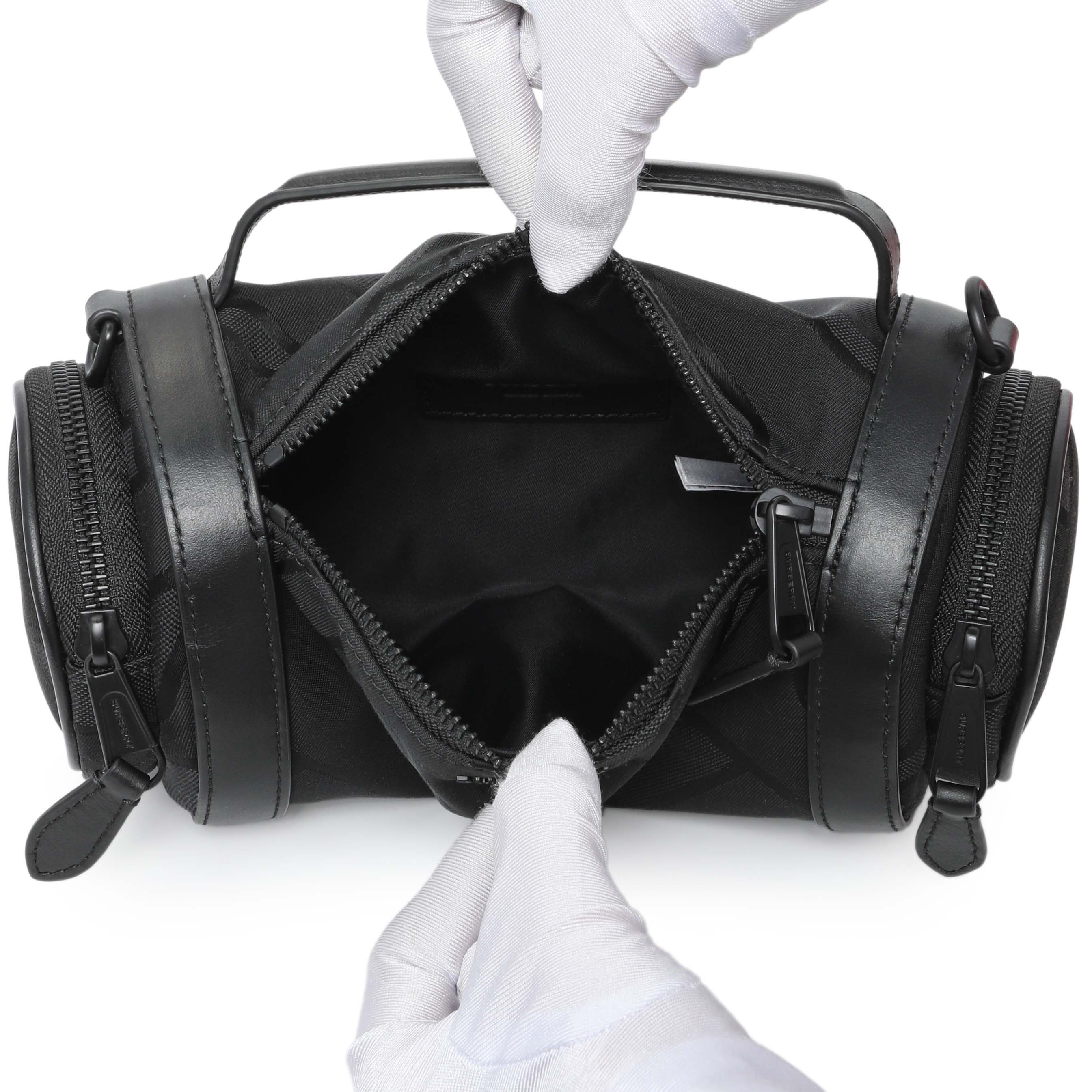 Burberry Black Jacquard Logo TB Sound Bag