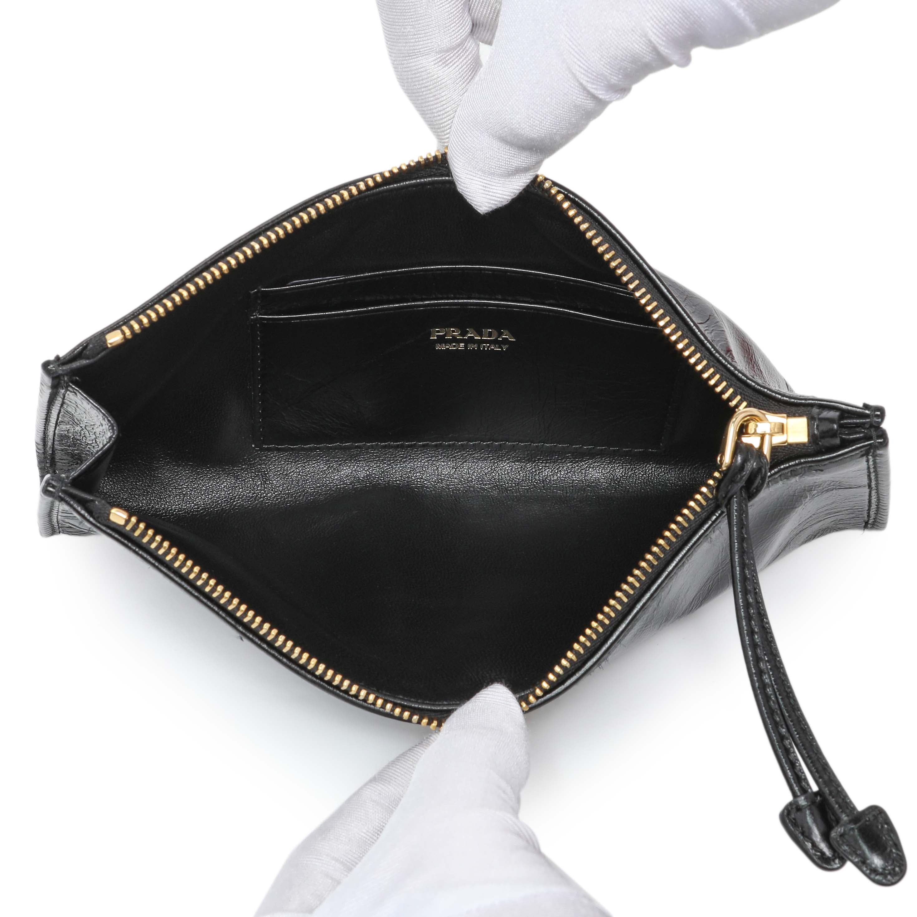 Prada Black Lux Calfskin Pouch