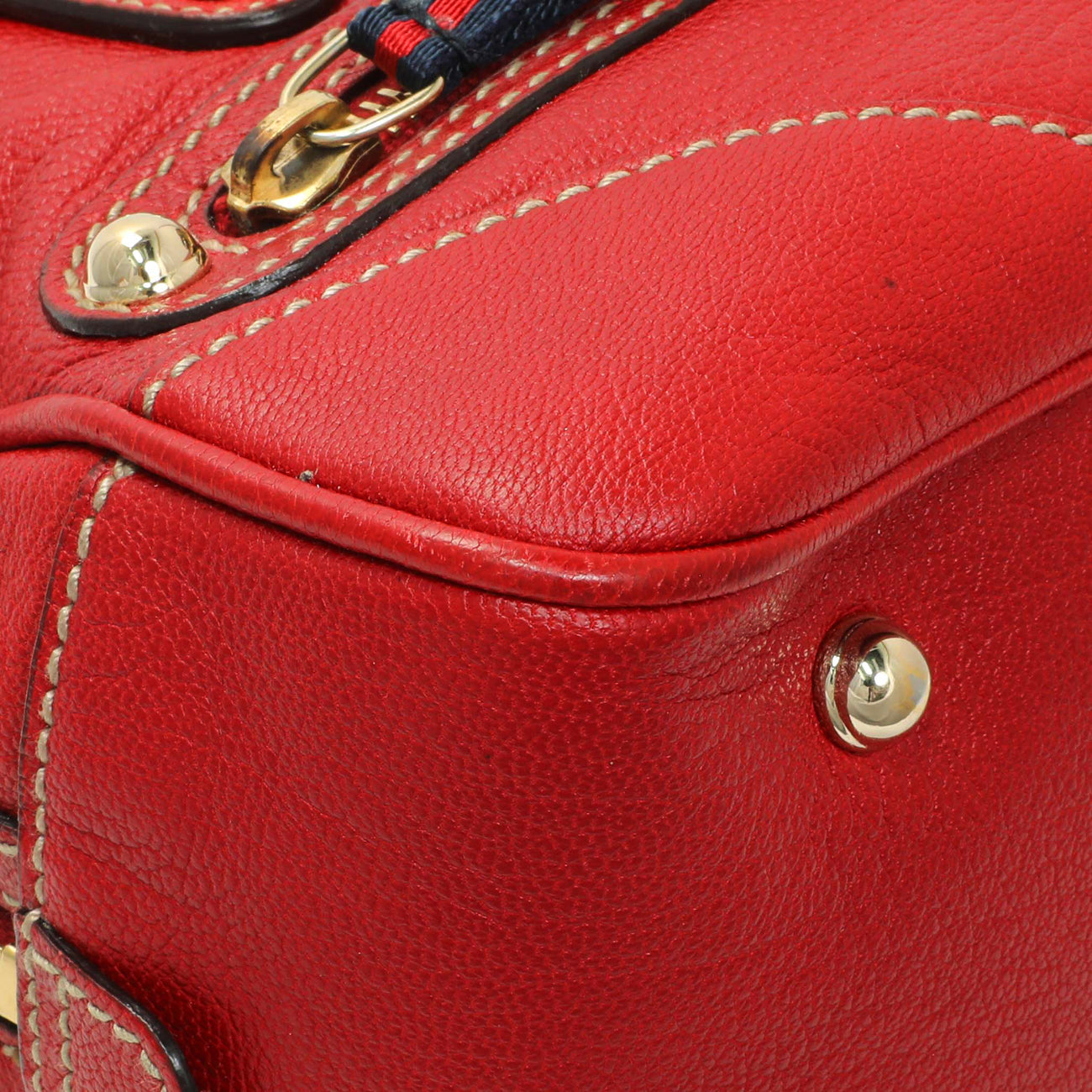 Gucci Red Calfskin Capri Small Bowler