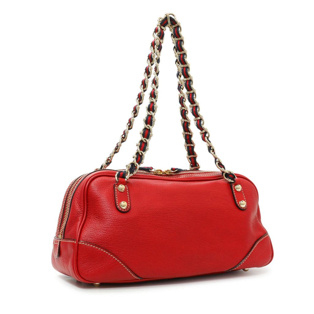 Gucci Red Calfskin Capri Small Bowler