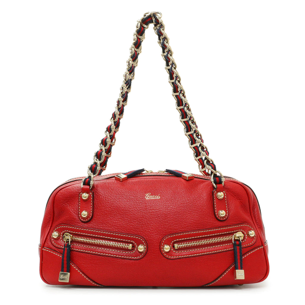 Gucci Red Calfskin Capri Small Bowler