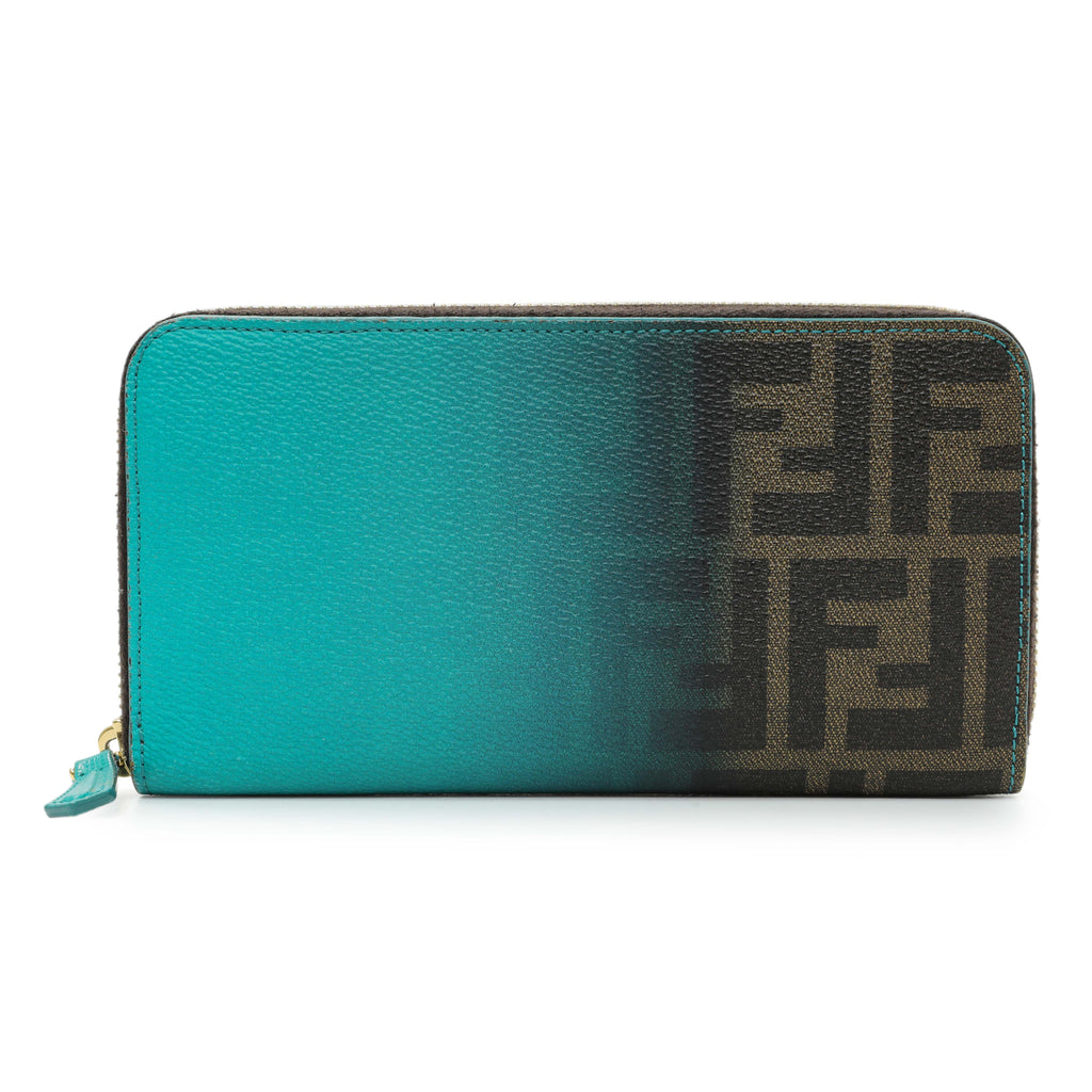 Fendi Zucca Zip Around Wallet
